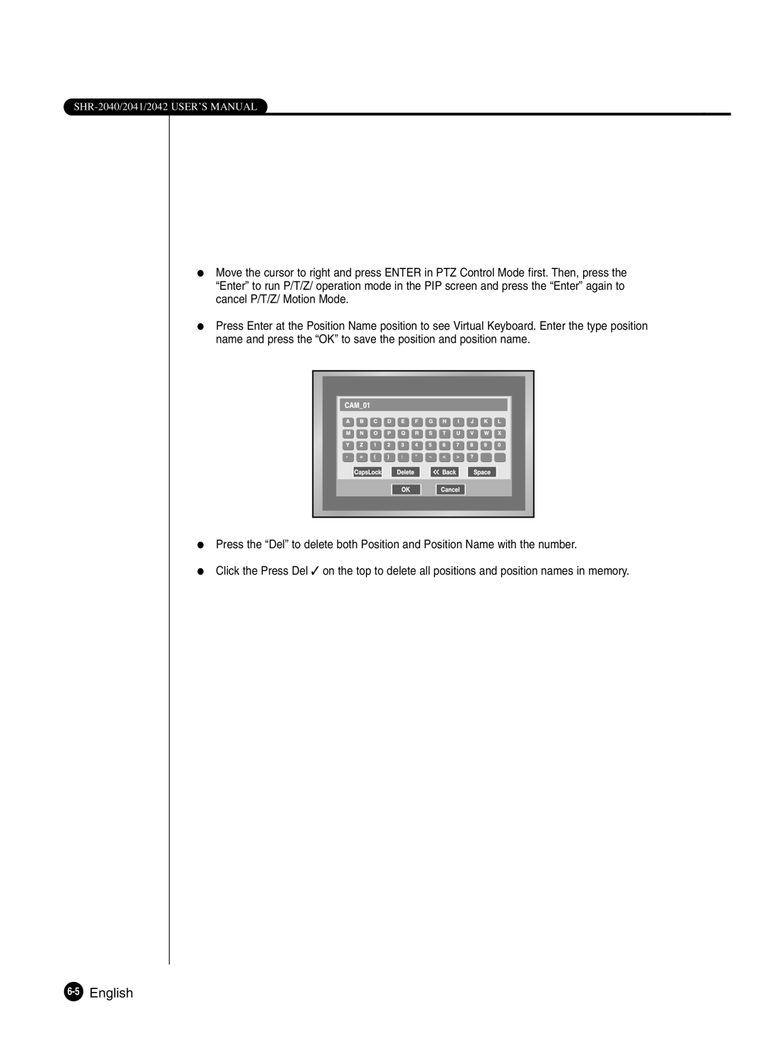 Samsung SHR-2042P250, SHR-2040P250 manual 5English 