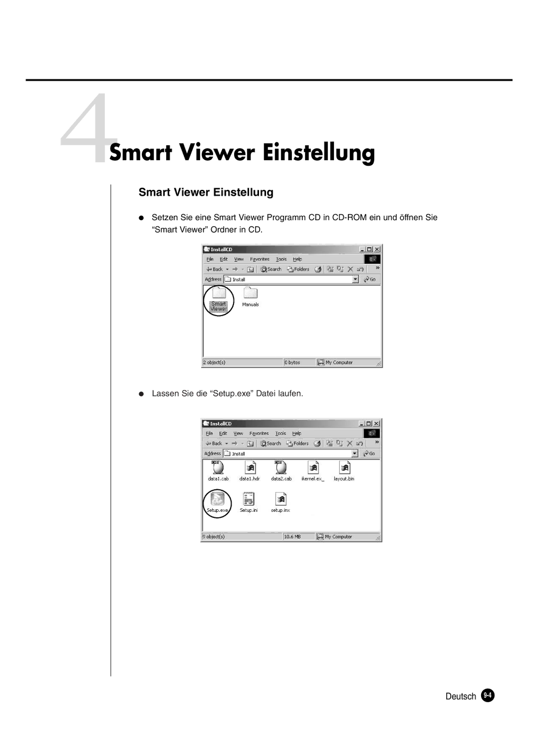 Samsung SHR-2040P250, SHR-2042P250 manual 4Smart Viewer Einstellung 