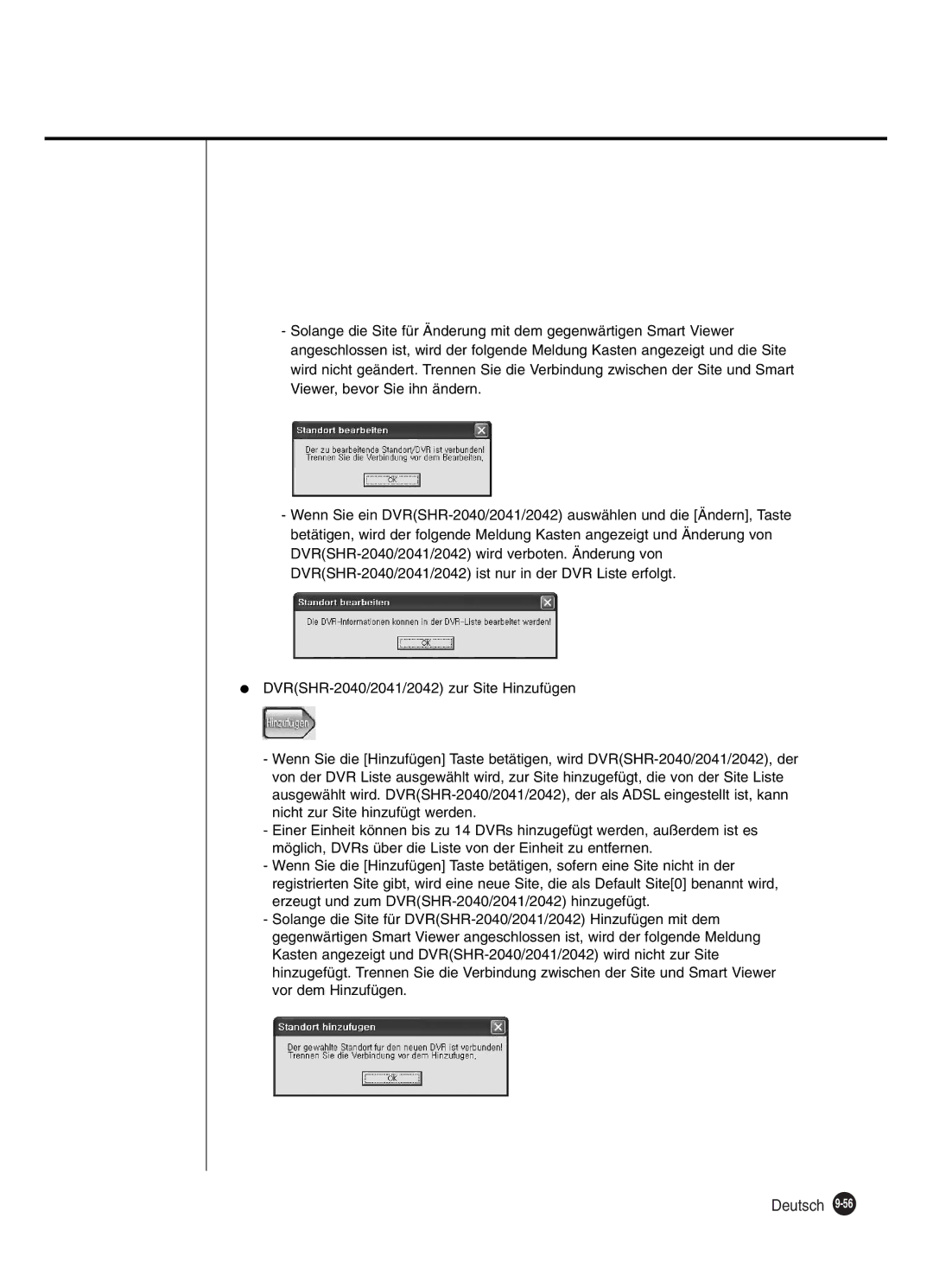 Samsung SHR-2040P250, SHR-2042P250 manual Deutsch 