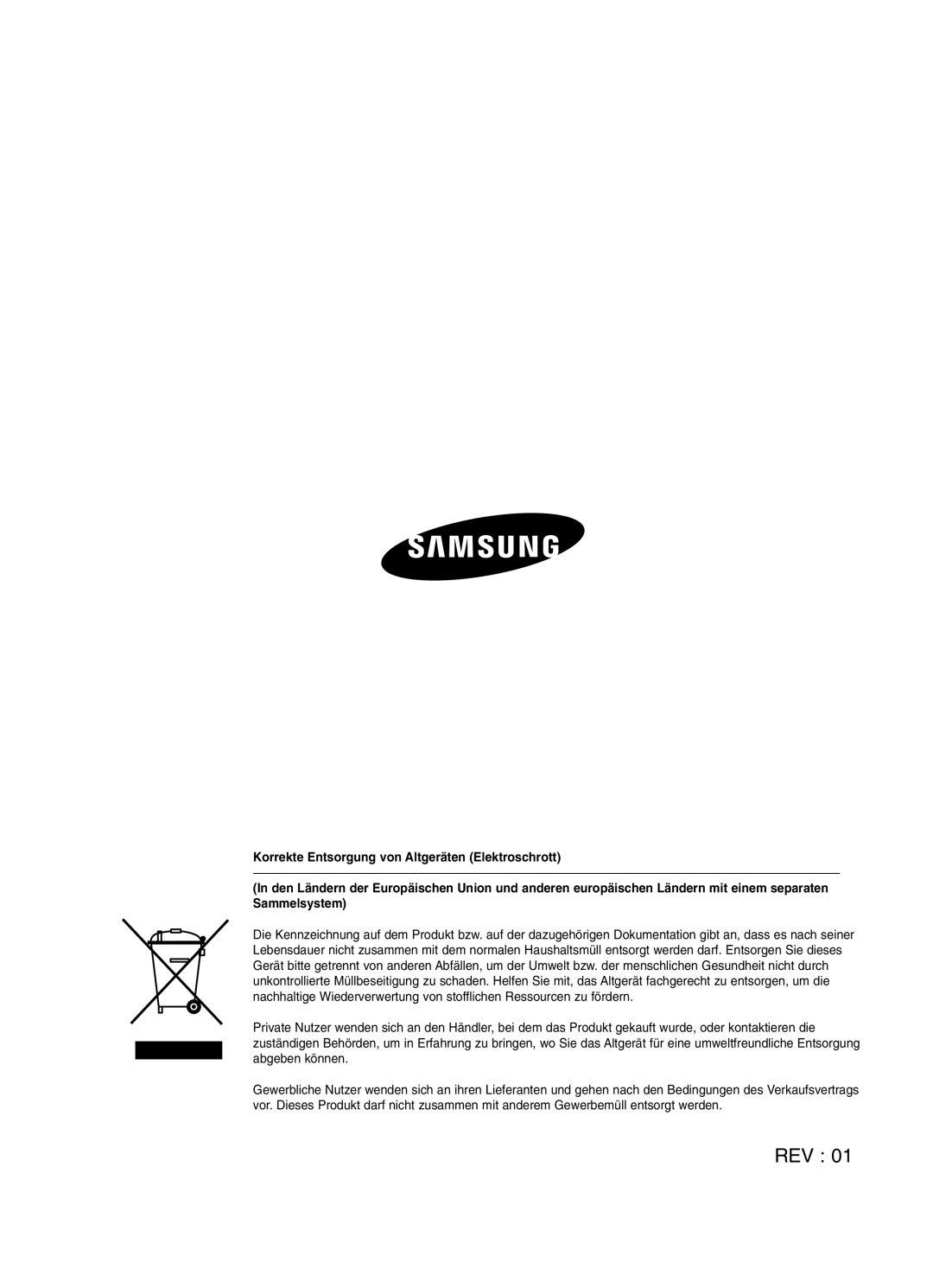 Samsung SHR-2042P250, SHR-2040P250 manual Rev 