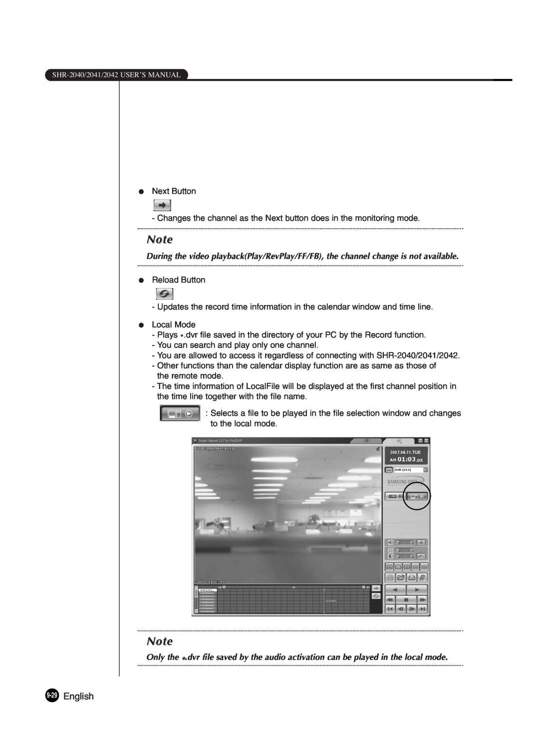 Samsung SHR-2042P250, SHR-2040P250 manual English 