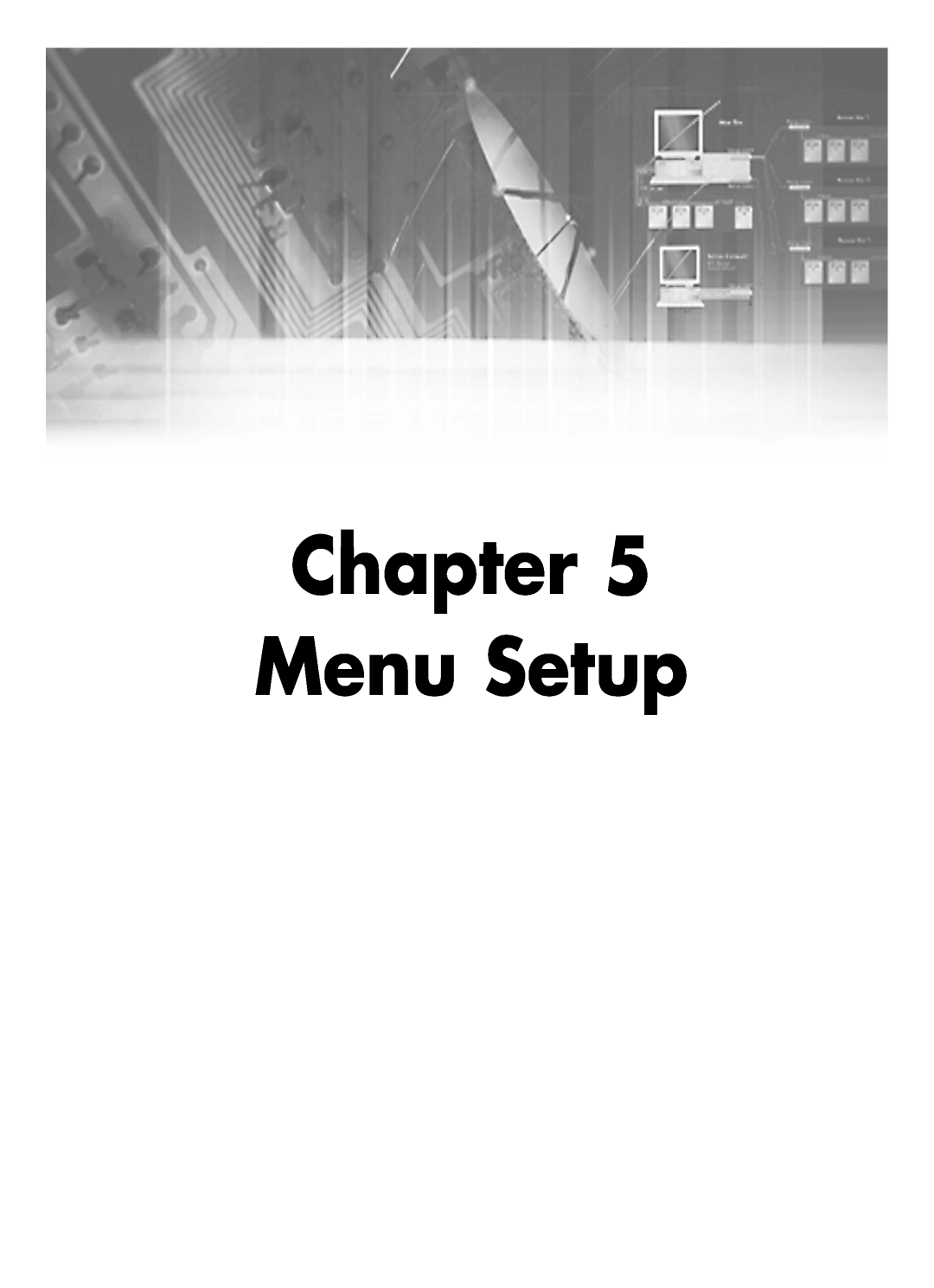 Samsung SHR-2040P250, SHR-2042P250 manual Chapter Menu Setup 