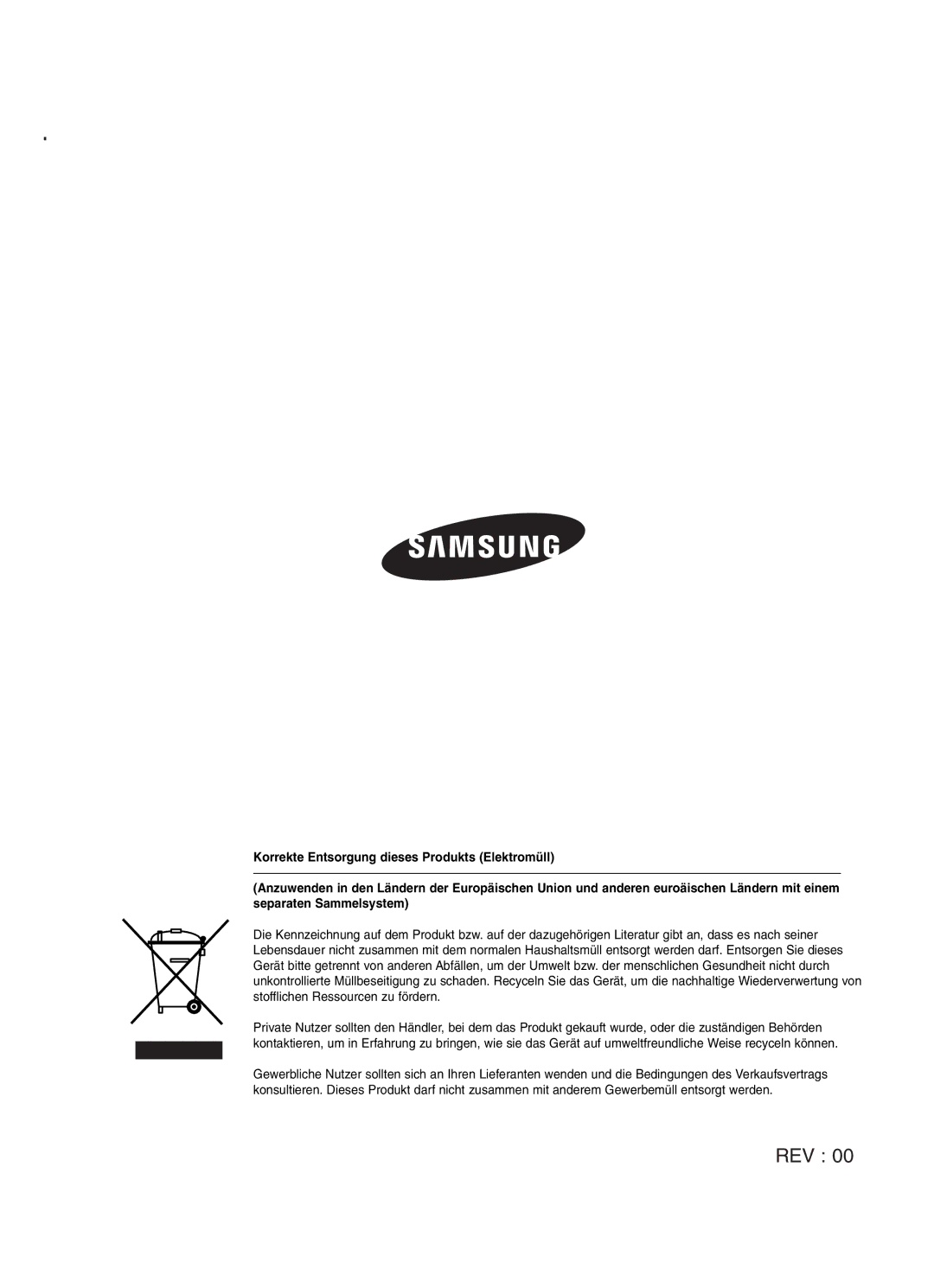 Samsung SHR-2080P manual Rev 