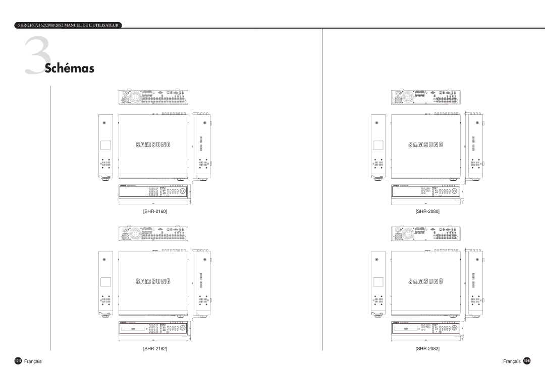 Samsung SHR-2160P, SHR-2080P, SHR-2162P750, SHR-2082P500, SHR-2162P500 Schémas, SHR-2160 SHR-2080 SHR-2162 SHR-2082 