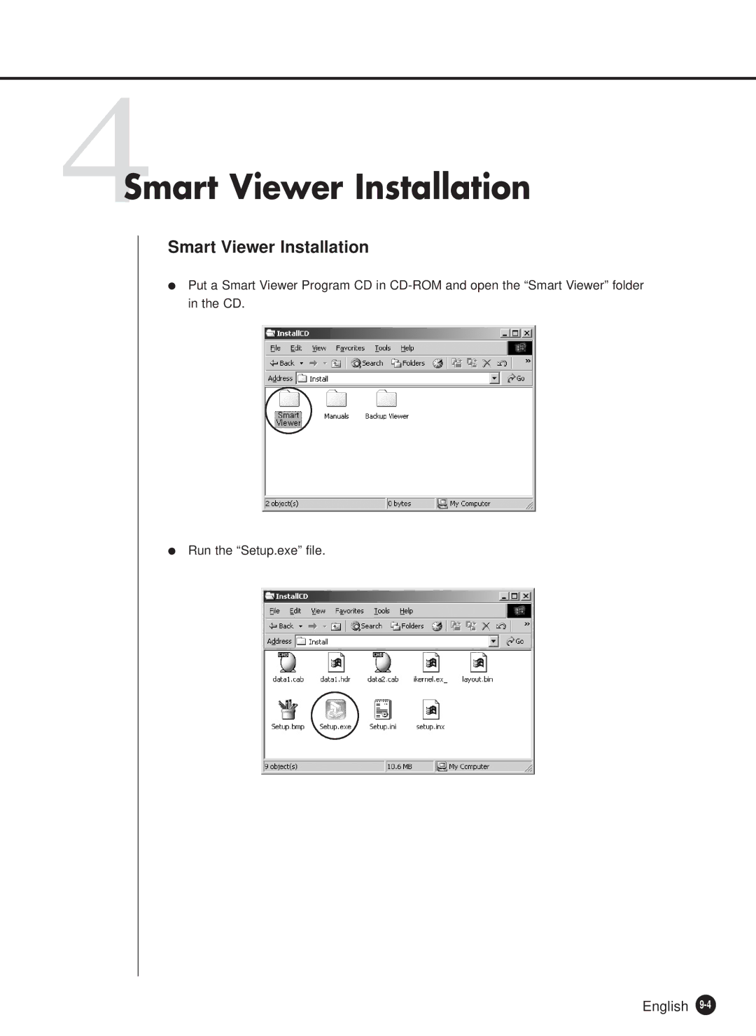 Samsung SHR-2162P750, SHR-2082P500, SHR-2162P500, SHR-2080P/XEC, SHR-2160P/XEC manual 4Smart Viewer Installation 