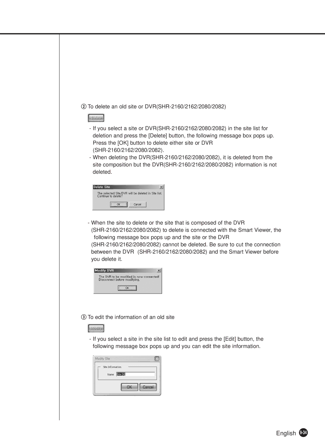 Samsung SHR-2162P750, SHR-2082P500, SHR-2162P500, SHR-2080P/XEC, SHR-2160P/XEC, SHR-2160P/TRK manual English 