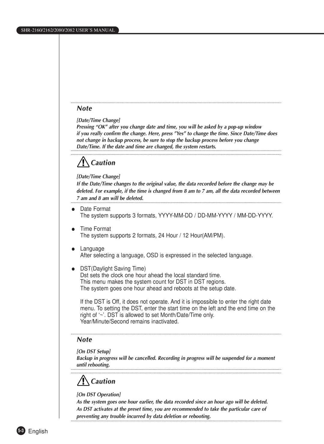 Samsung SHR-2162P750, SHR-2082P500, SHR-2162P500, SHR-2080P/XEC, SHR-2160P/XEC, SHR-2160P/TRK manual 3English 