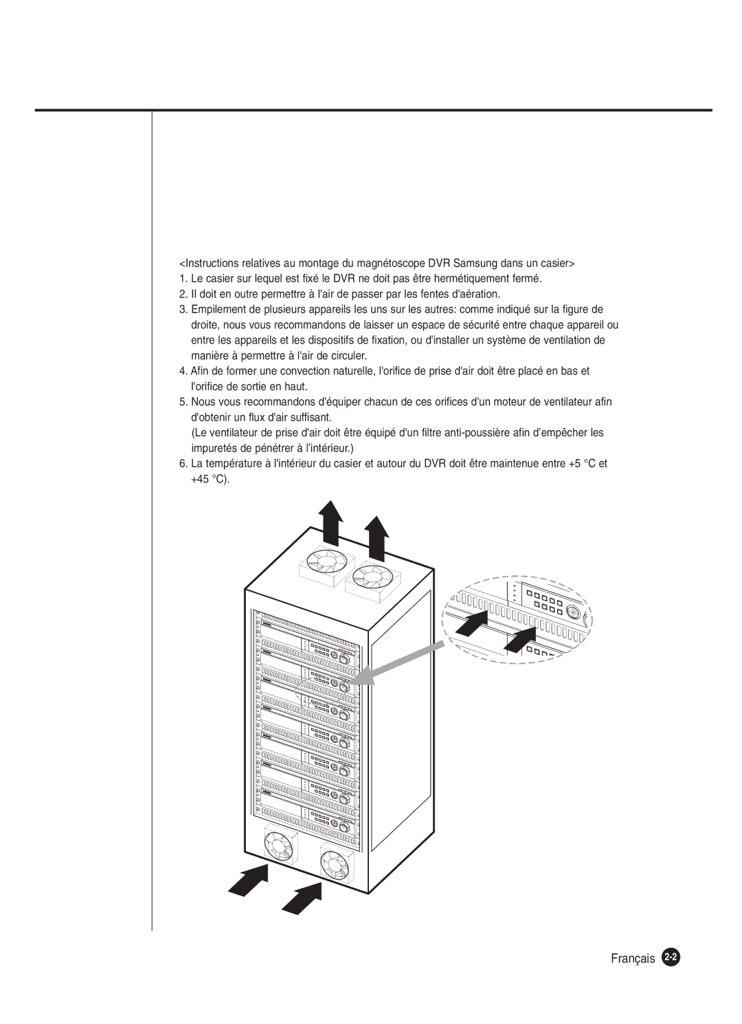 Samsung SHR-2082P250, SHR-2080P250, SHR-2160P250, SHR-2162P250 manual Français 