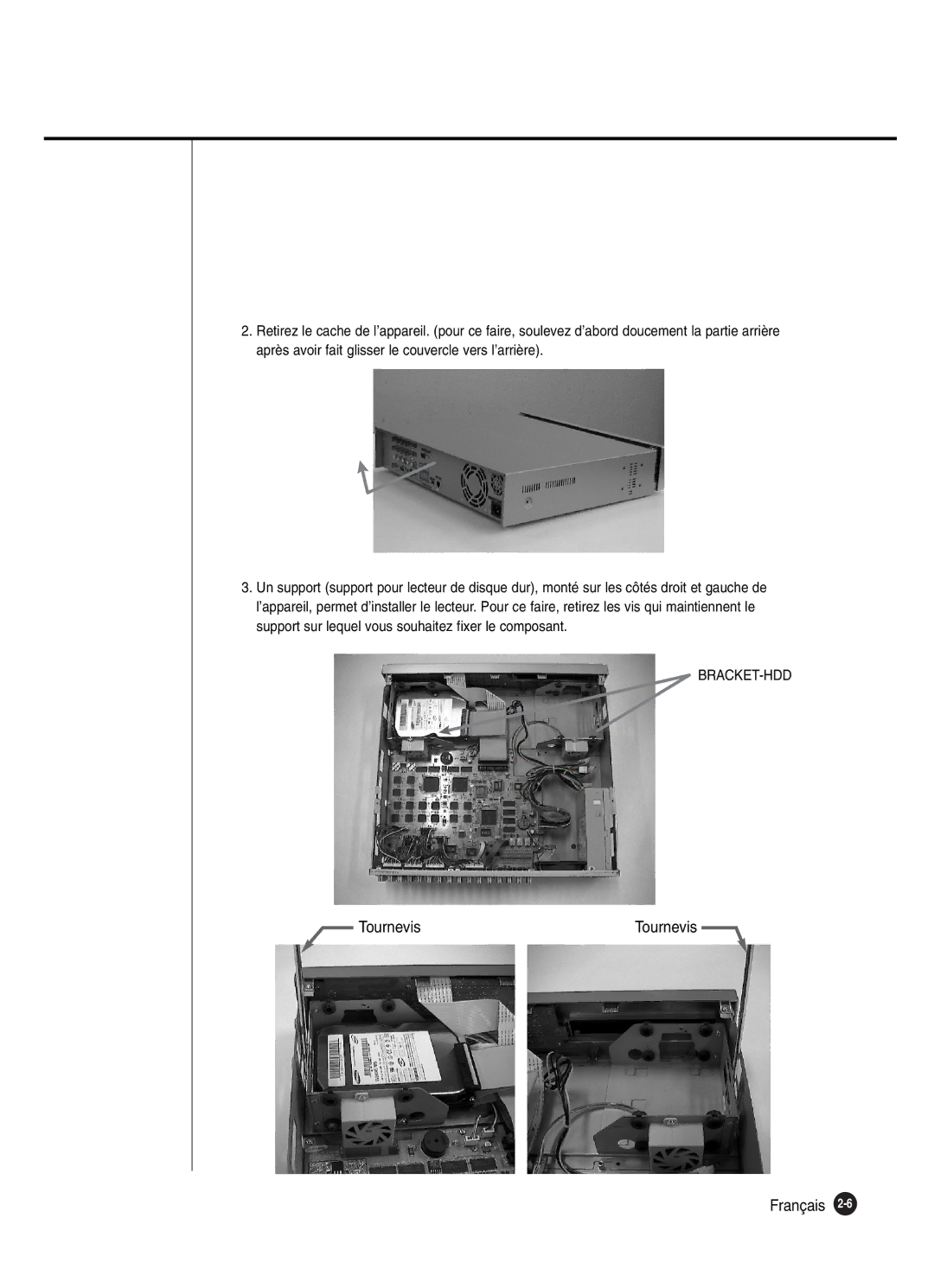 Samsung SHR-2162P250, SHR-2082P250, SHR-2080P250, SHR-2160P250 manual Tournevis 