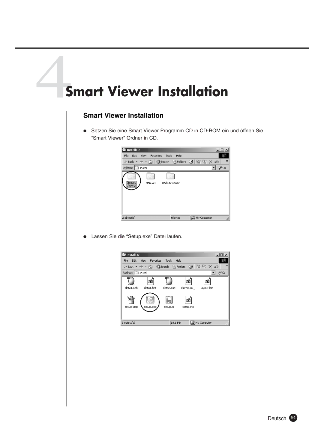 Samsung SHR-2082P250, SHR-2080P250, SHR-2160P250, SHR-2162P250 manual 4Smart Viewer Installation 