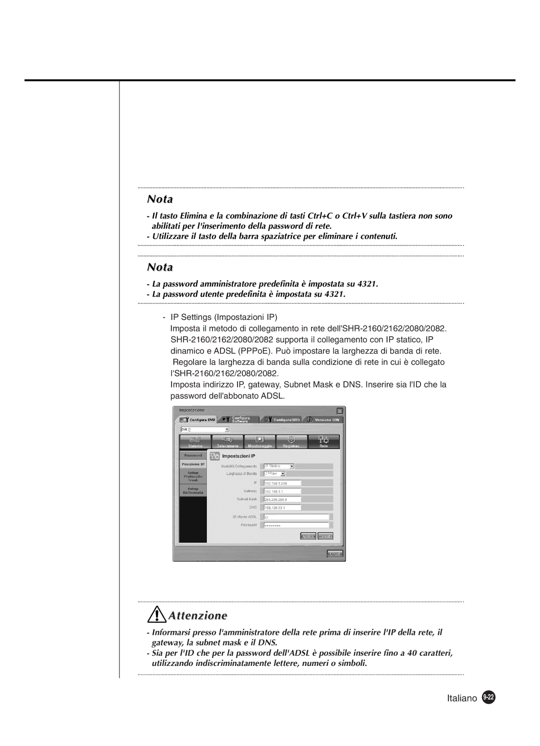 Samsung SHR-2082P250, SHR-2080P250, SHR-2160P250, SHR-2162P250 manual Nota 