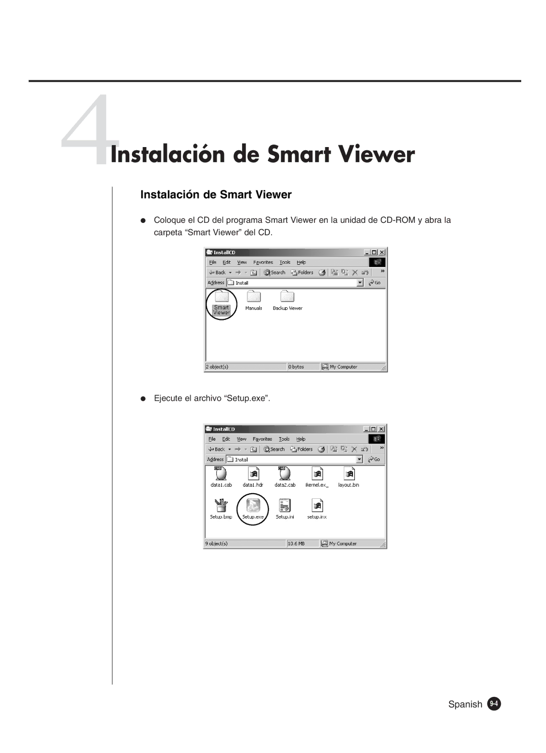 Samsung SHR-2162P, SHR-2160P2/XEC, SHR-2160P/XEC, SHR-2080P2/XEC manual 4Instalación de Smart Viewer 