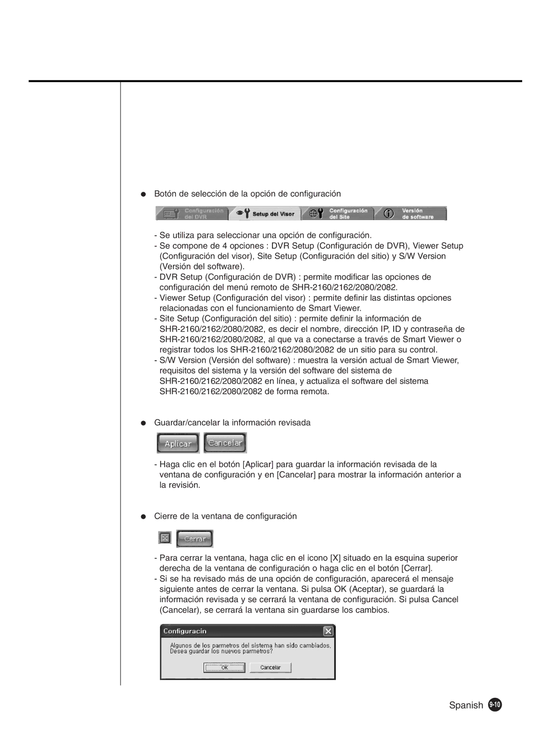 Samsung SHR-2160P2/XEC, SHR-2162P, SHR-2160P/XEC, SHR-2080P2/XEC manual Spanish 