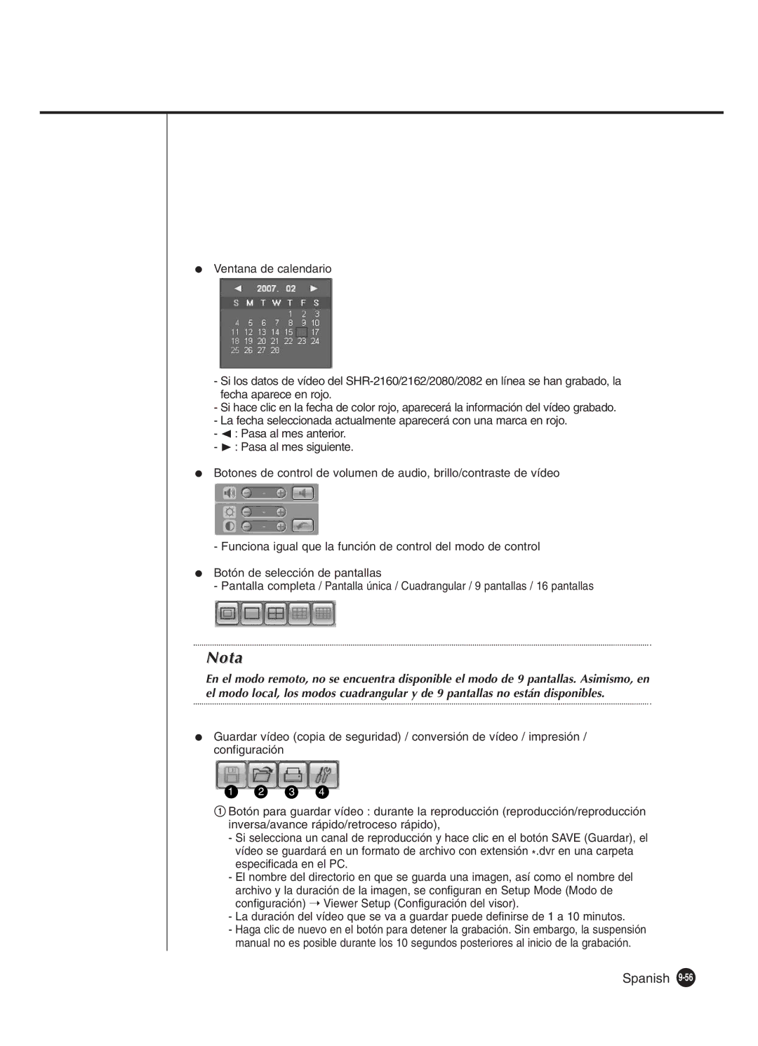 Samsung SHR-2160P/XEC, SHR-2162P, SHR-2160P2/XEC, SHR-2080P2/XEC manual Nota 