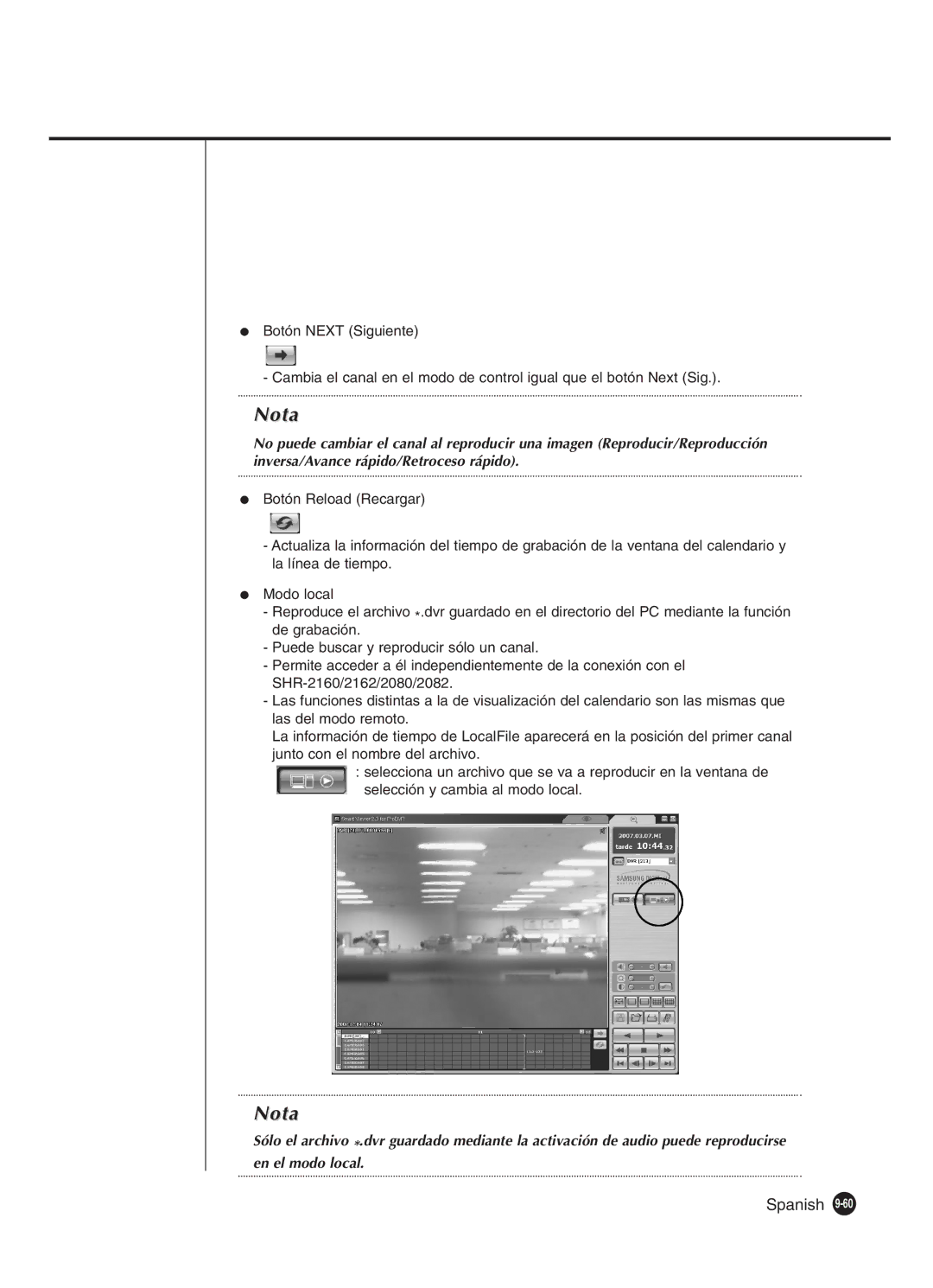 Samsung SHR-2160P2/XEC, SHR-2162P, SHR-2160P/XEC, SHR-2080P2/XEC manual Nota 