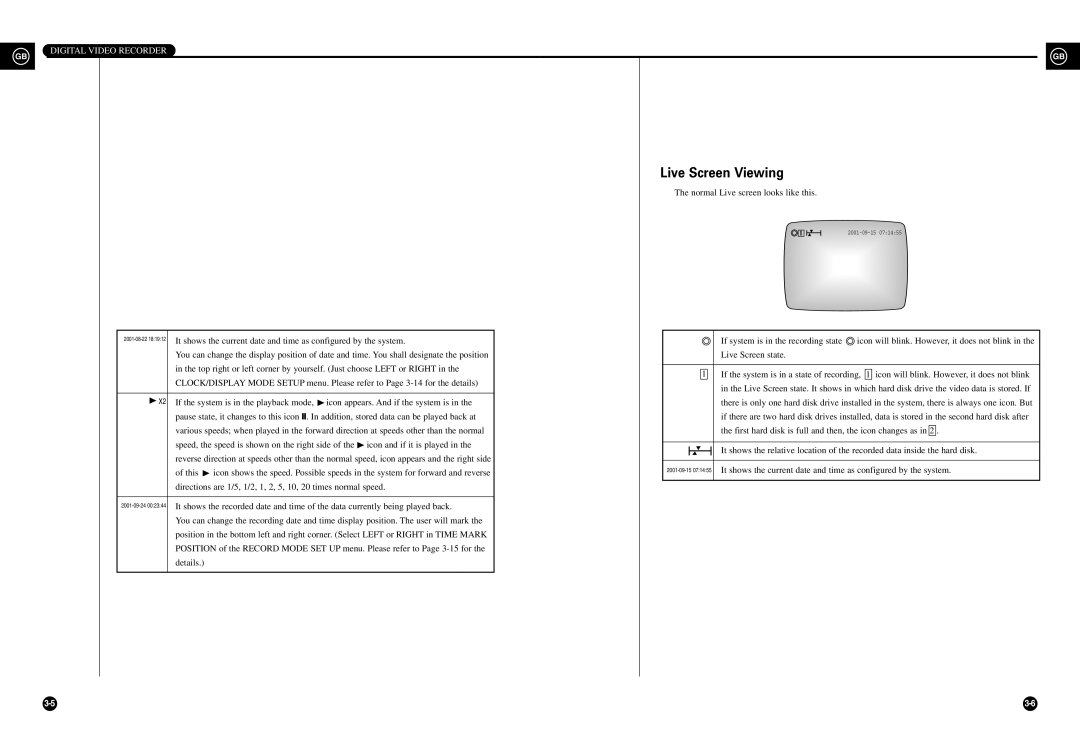 Samsung SHR-3010 user manual Live Screen Viewing 