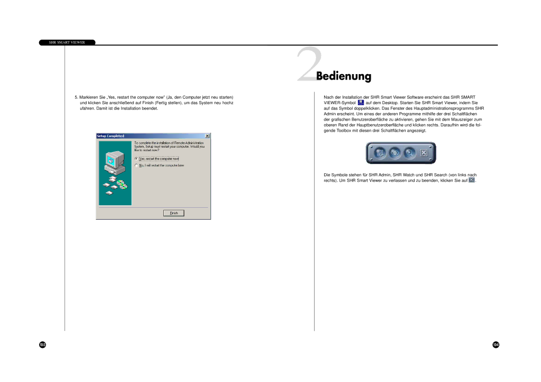 Samsung SHR-4040P manual 2Bedienung 