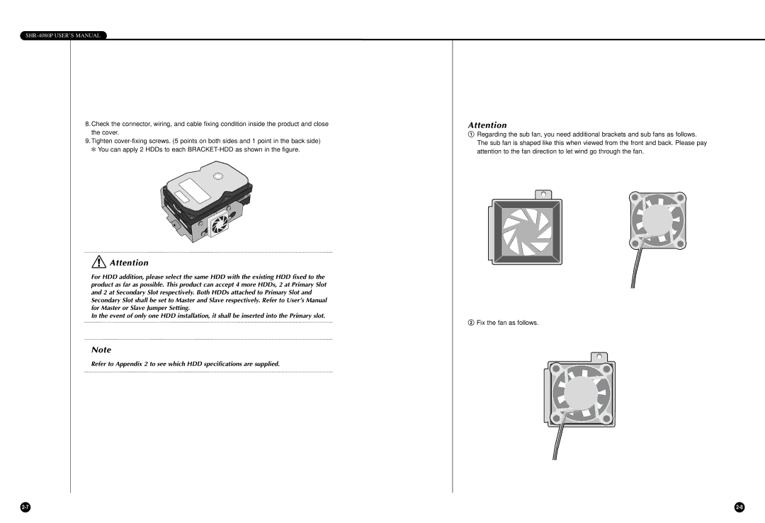 Samsung manual SHR-4080P USER’S Manual 