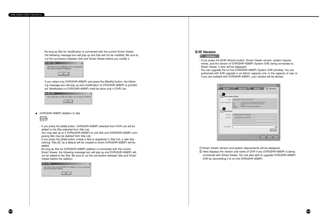 Samsung SHR-4080P manual Version 