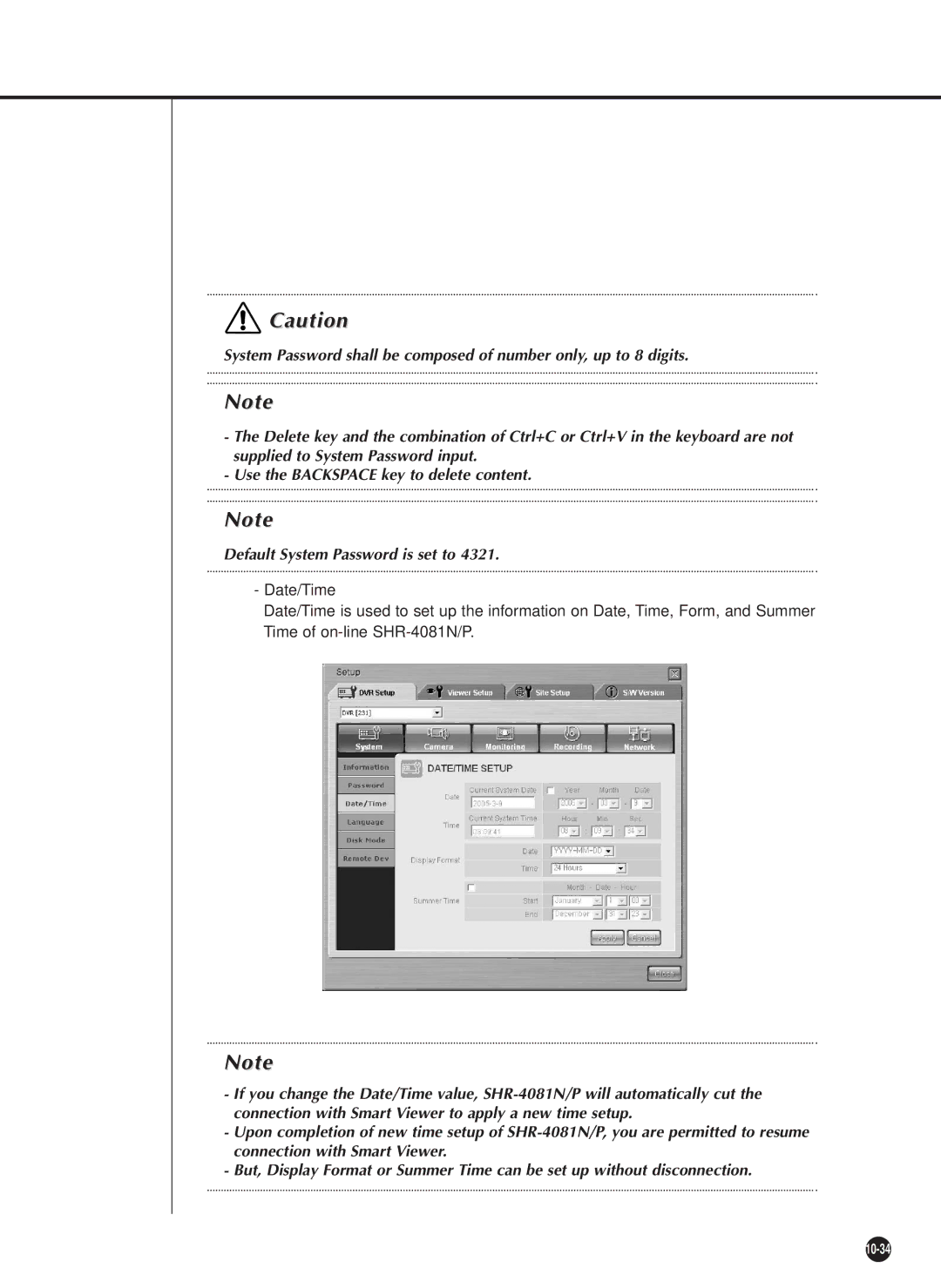 Samsung SHR-4081P manual 10-34 