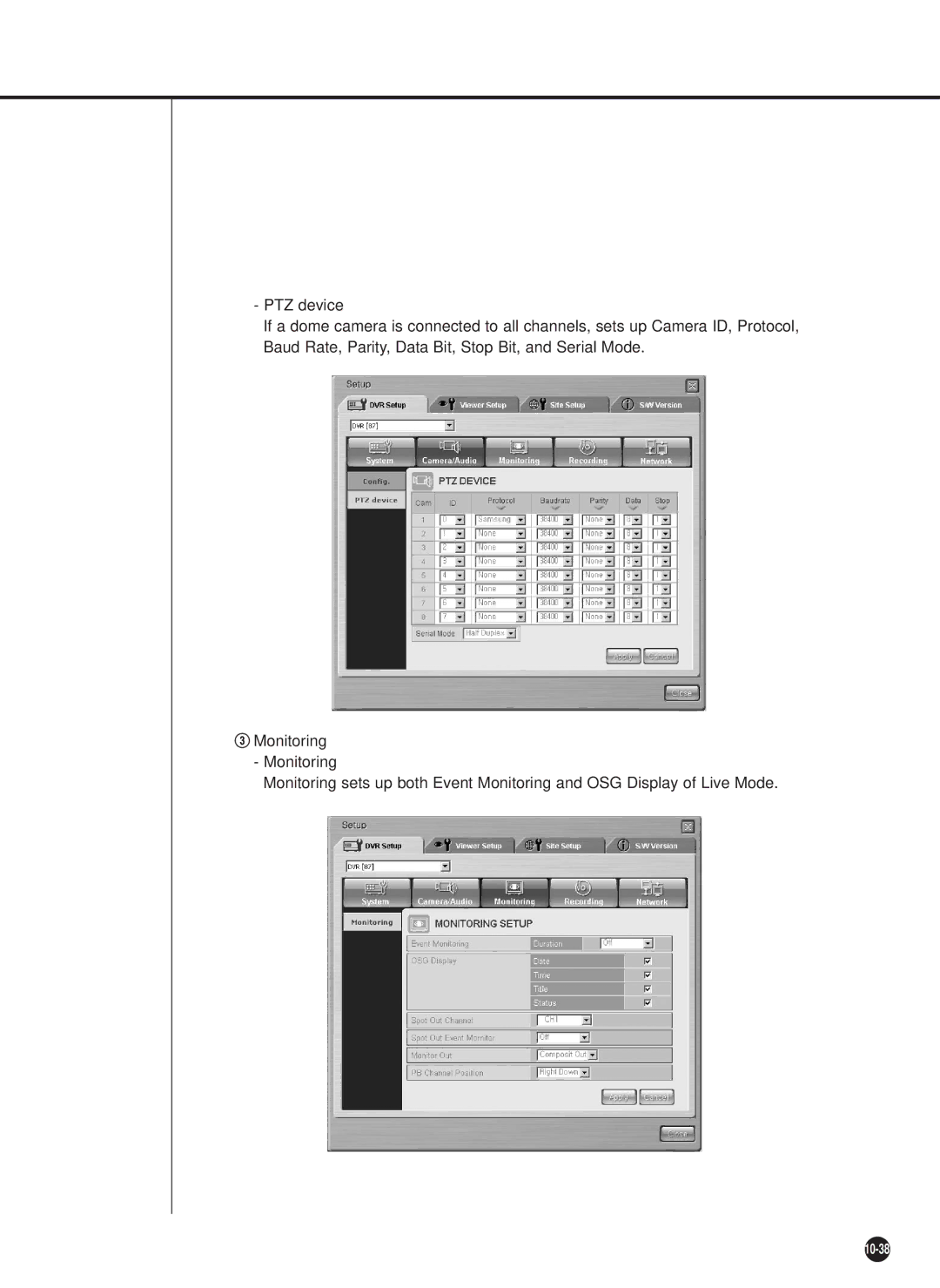 Samsung SHR-4081P manual 10-38 