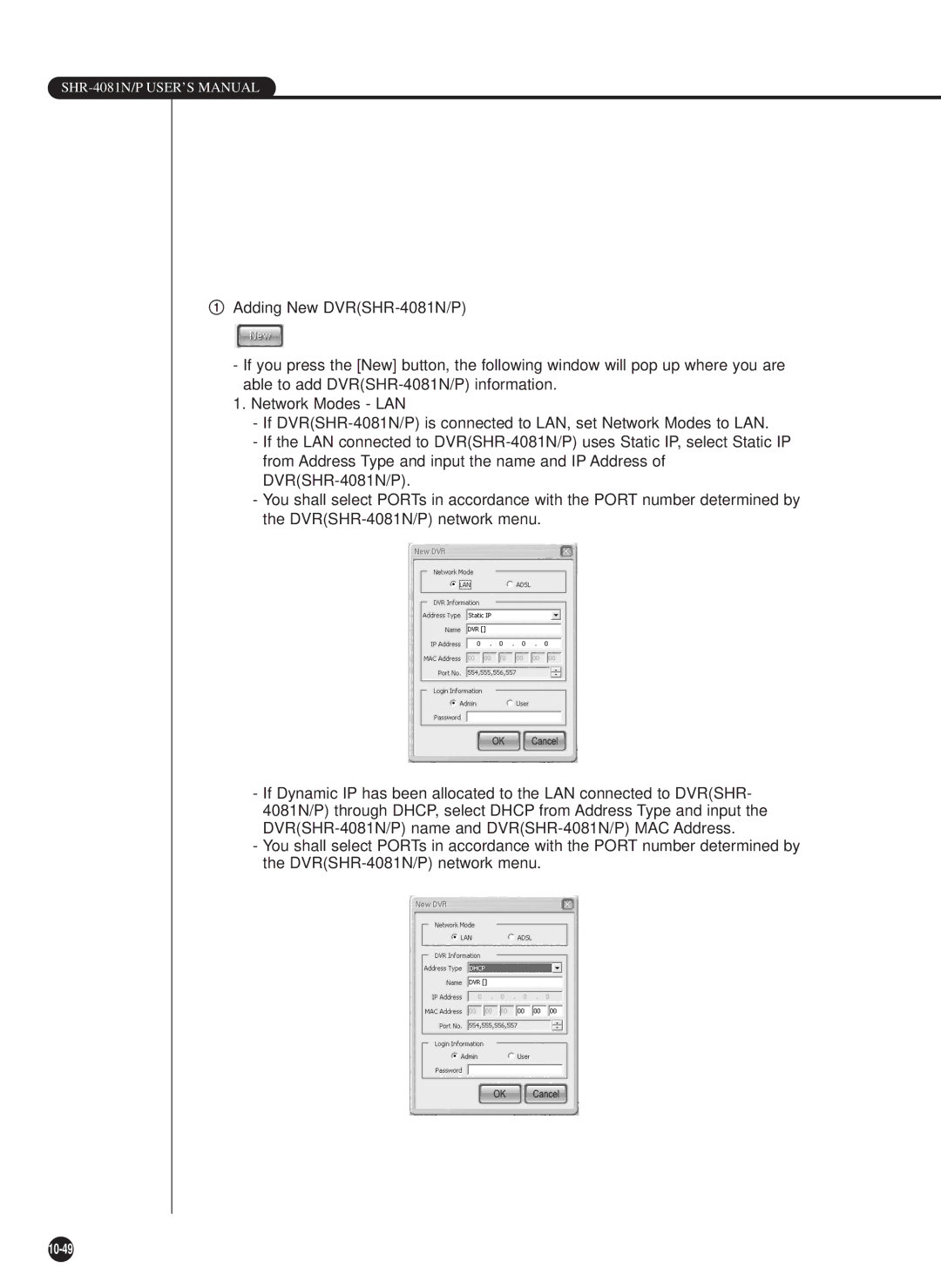 Samsung SHR-4081P manual 10-49 