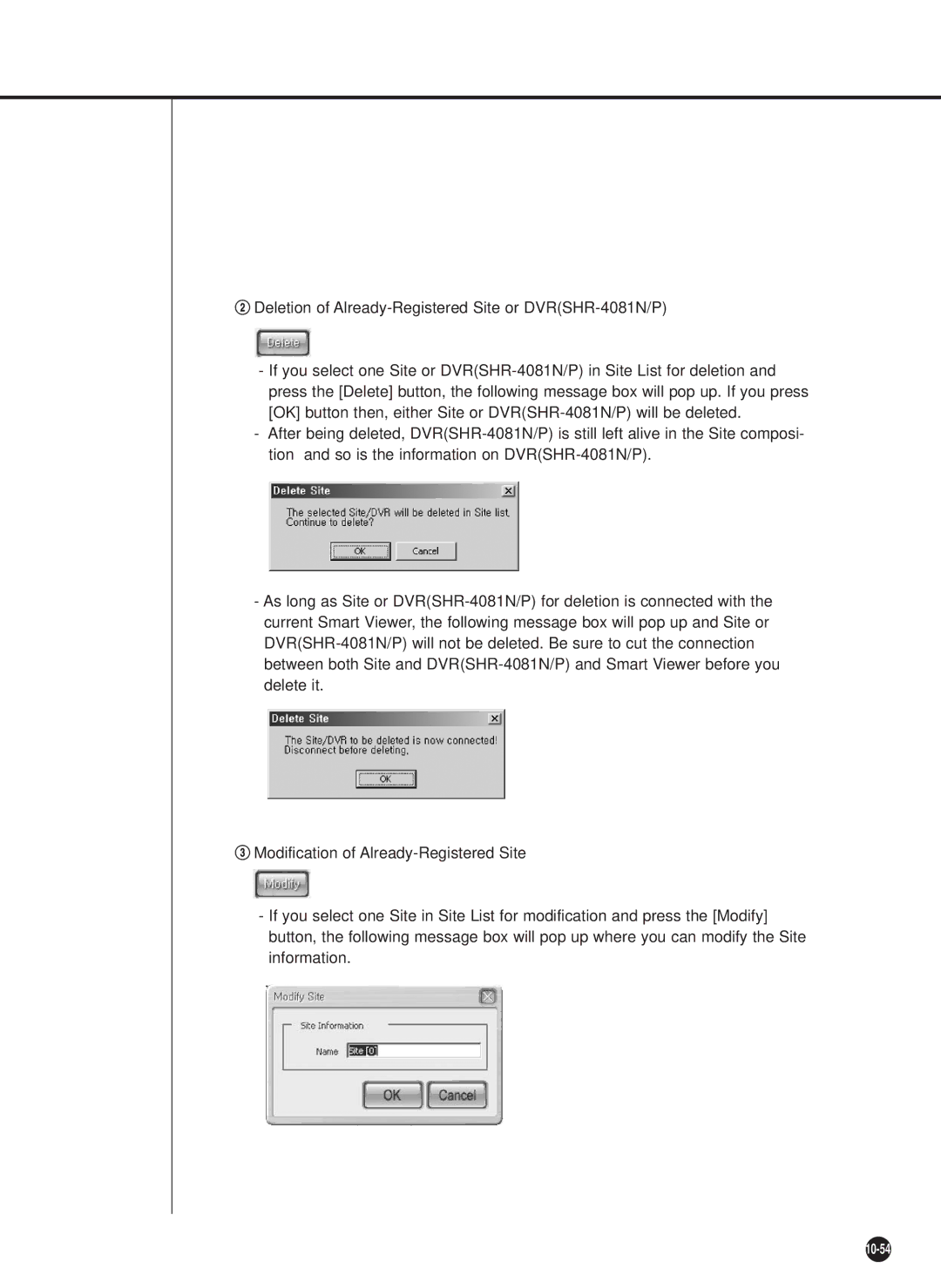 Samsung SHR-4081P manual 10-54 