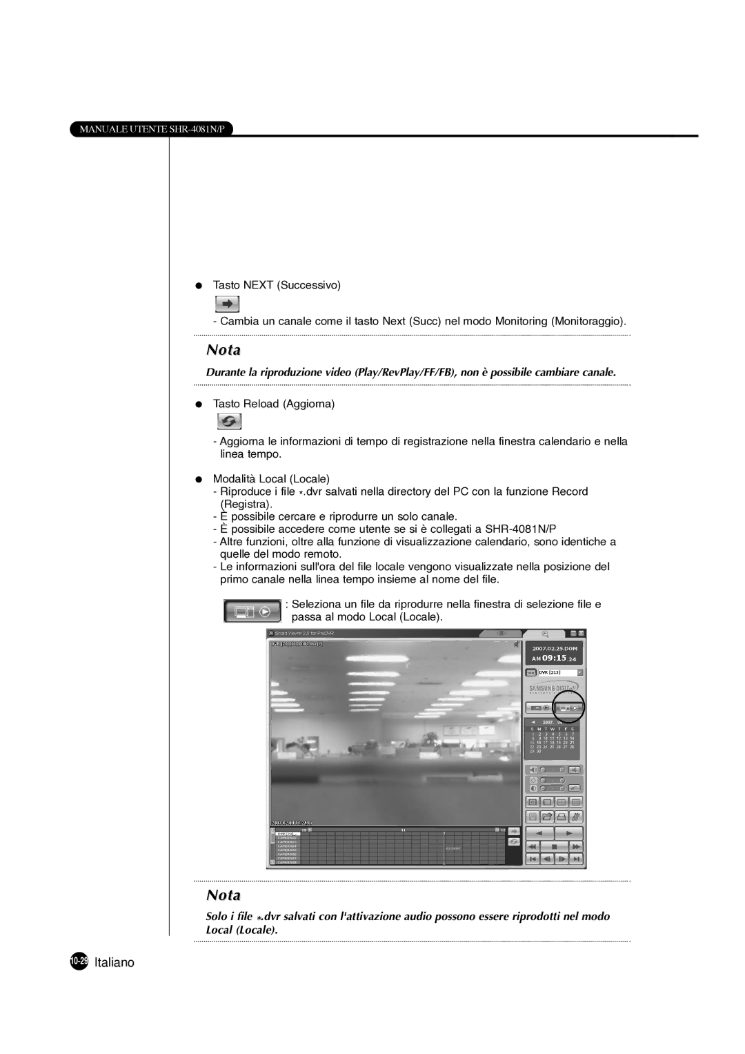 Samsung SHR-4081P manual 10-29Italiano 