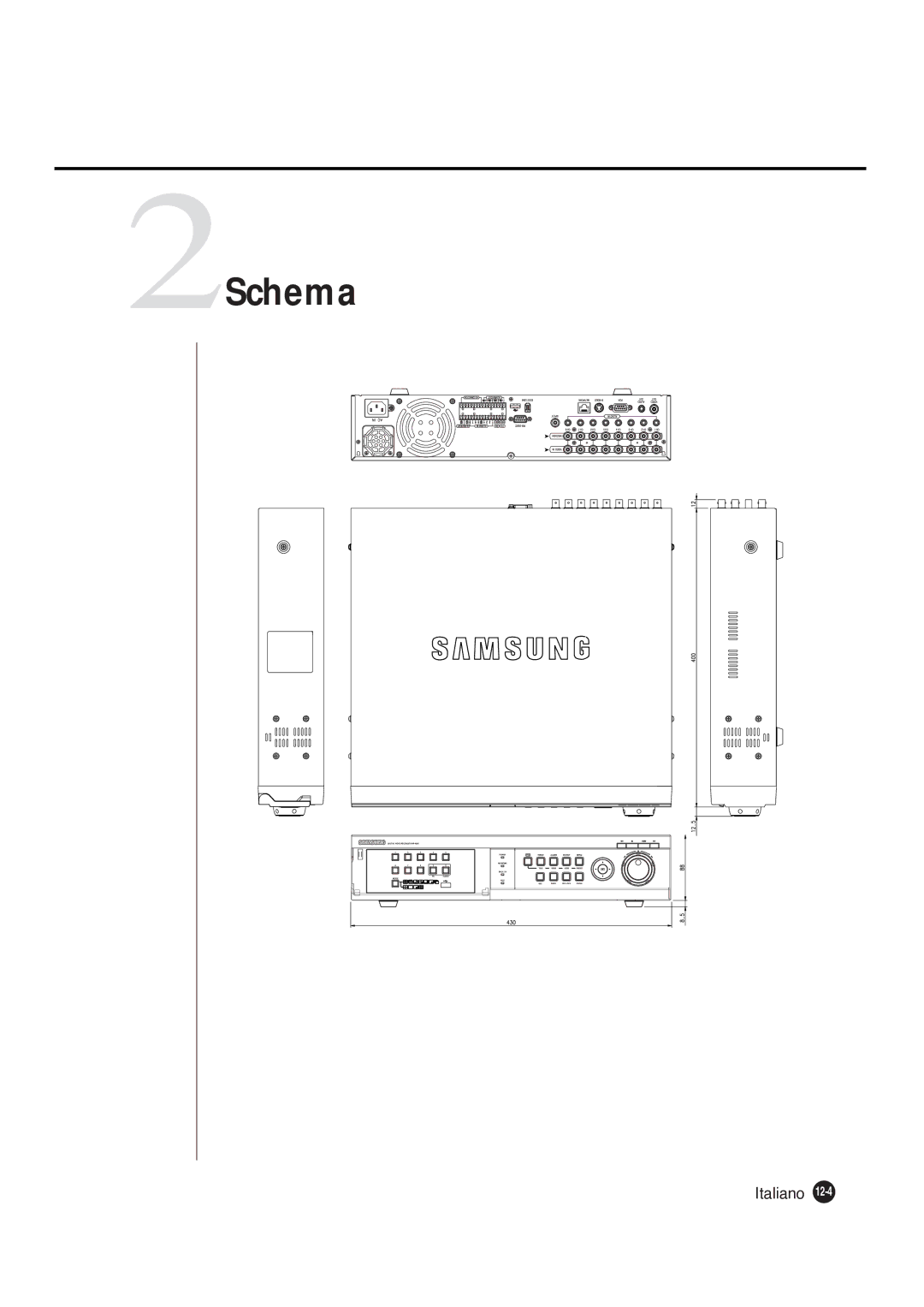 Samsung SHR-4081P manual 2Schema 