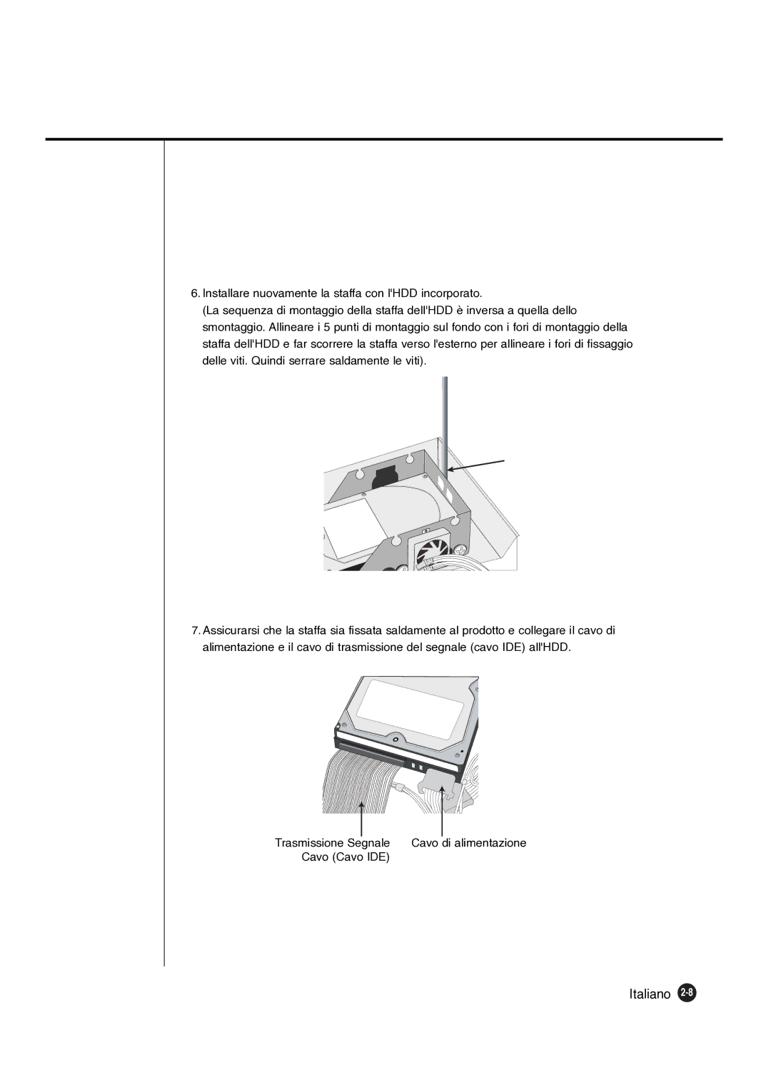 Samsung SHR-4081P manual Cavo Cavo IDE 