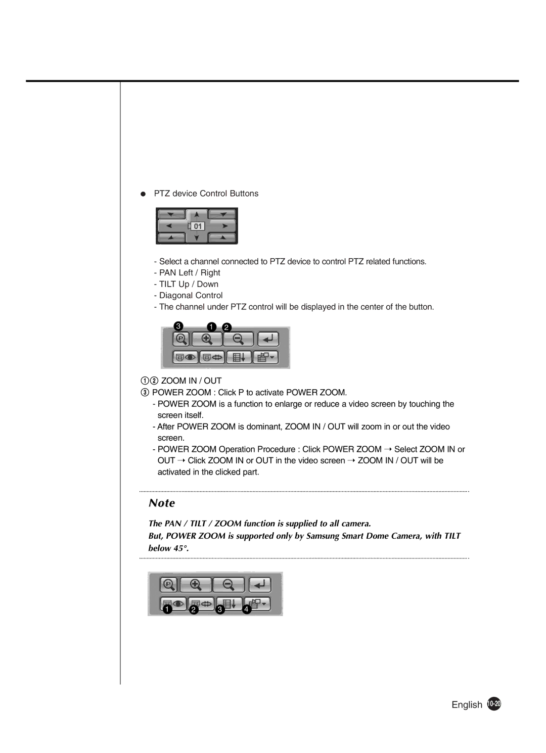 Samsung SHR-4081P manual @ Zoom in / OUT 