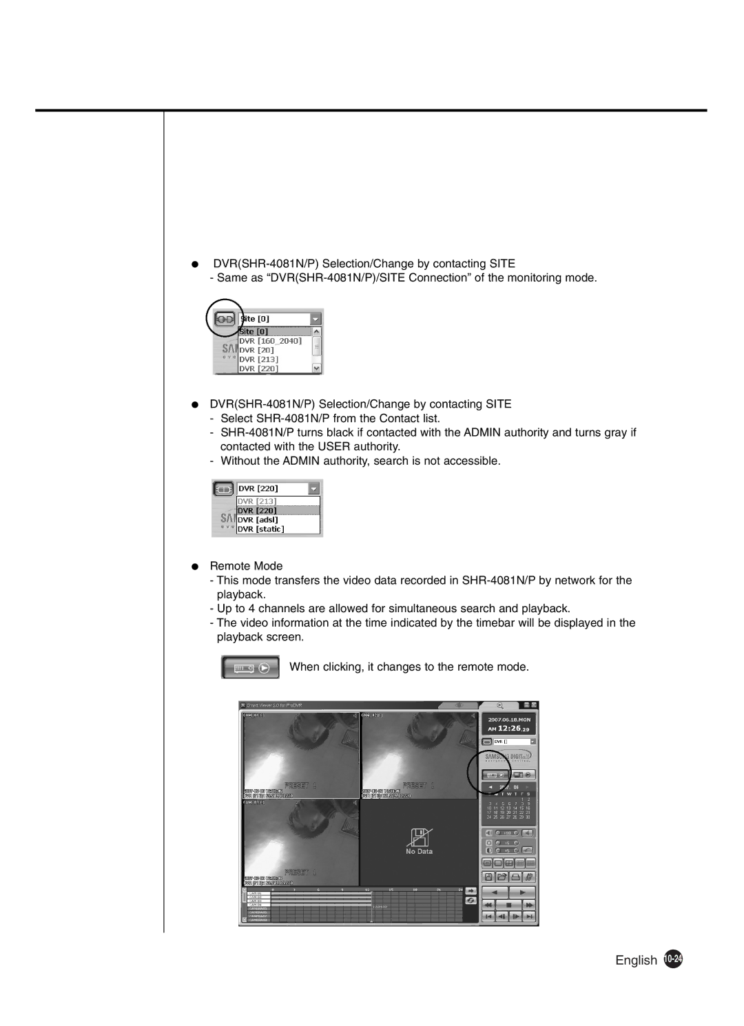 Samsung SHR-4081P manual English 