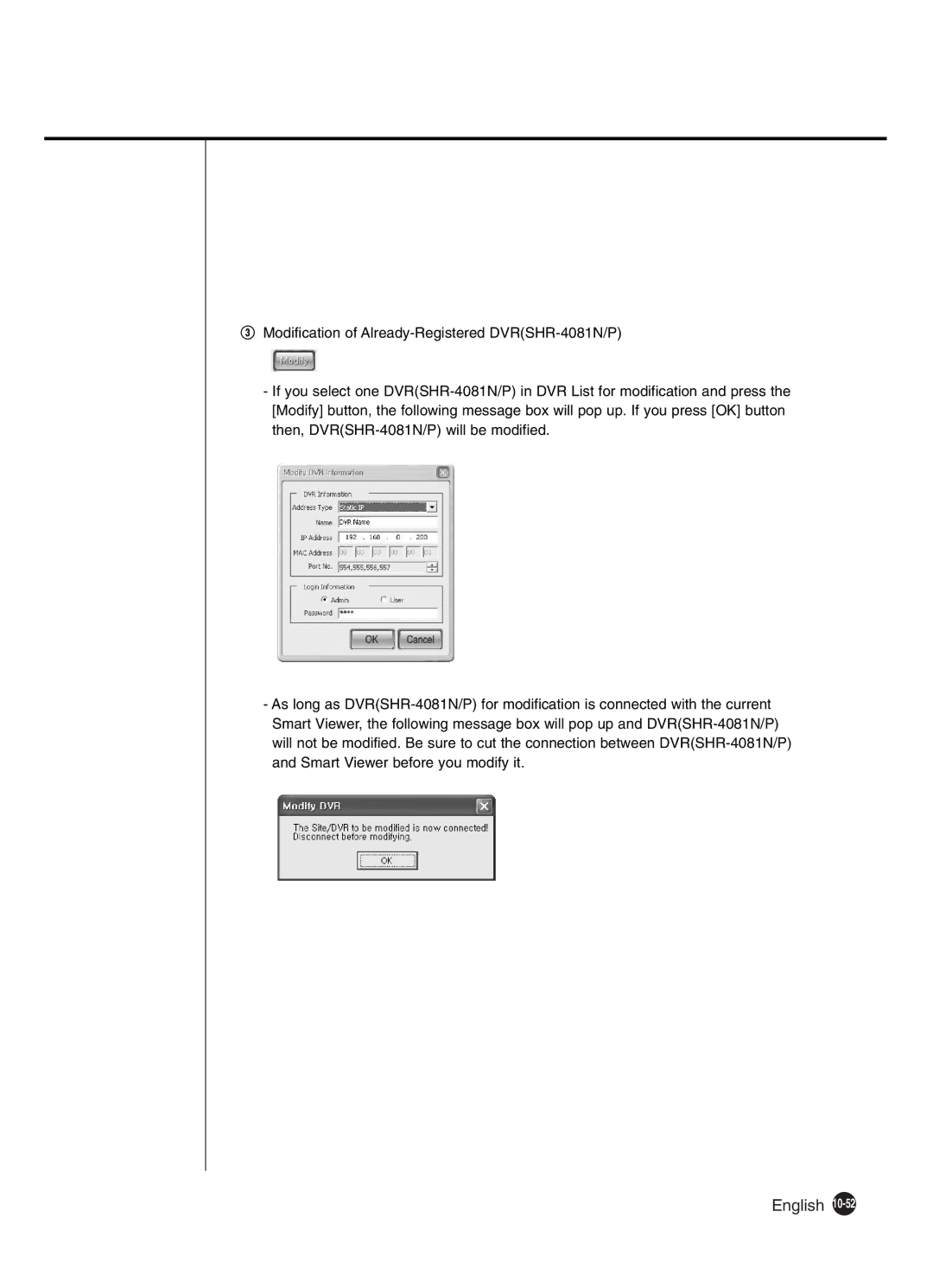 Samsung SHR-4081P manual English 