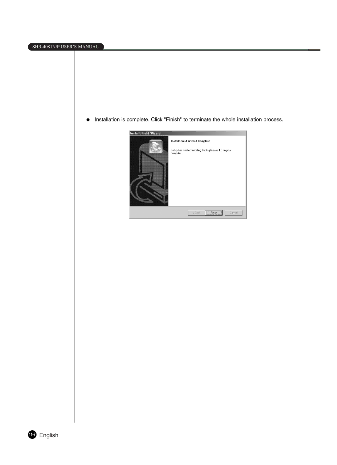 Samsung SHR-4081P manual 11-7English 