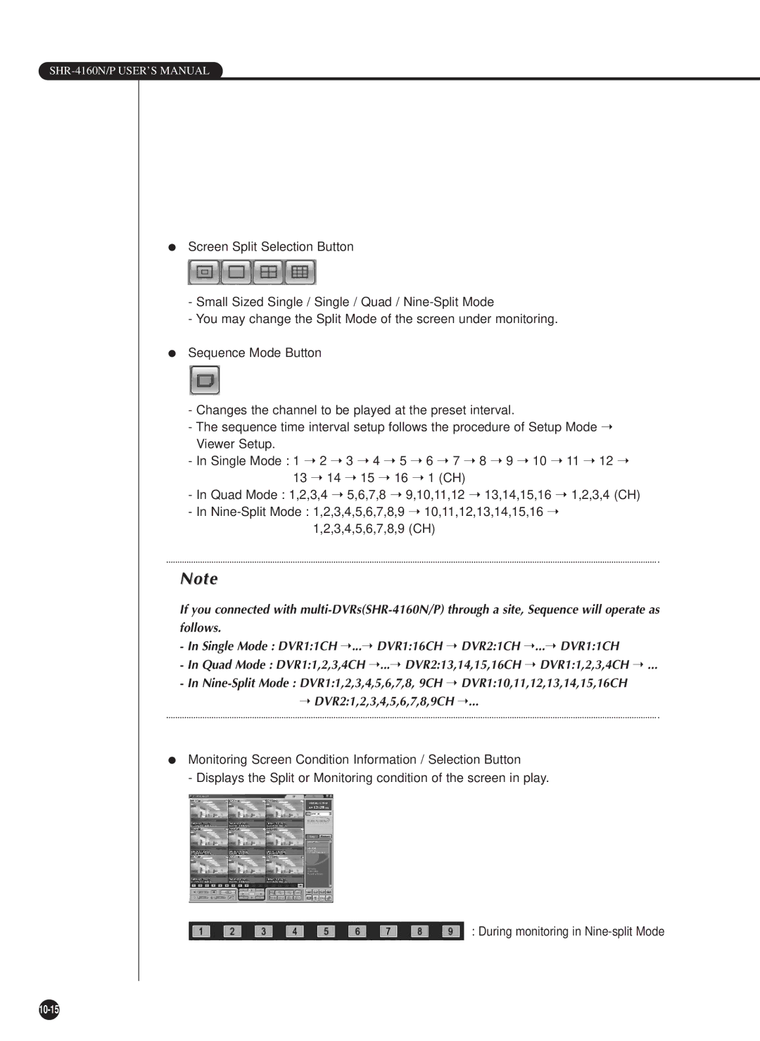 Samsung SHR-4160P, SHR-4160N user manual 10-15 