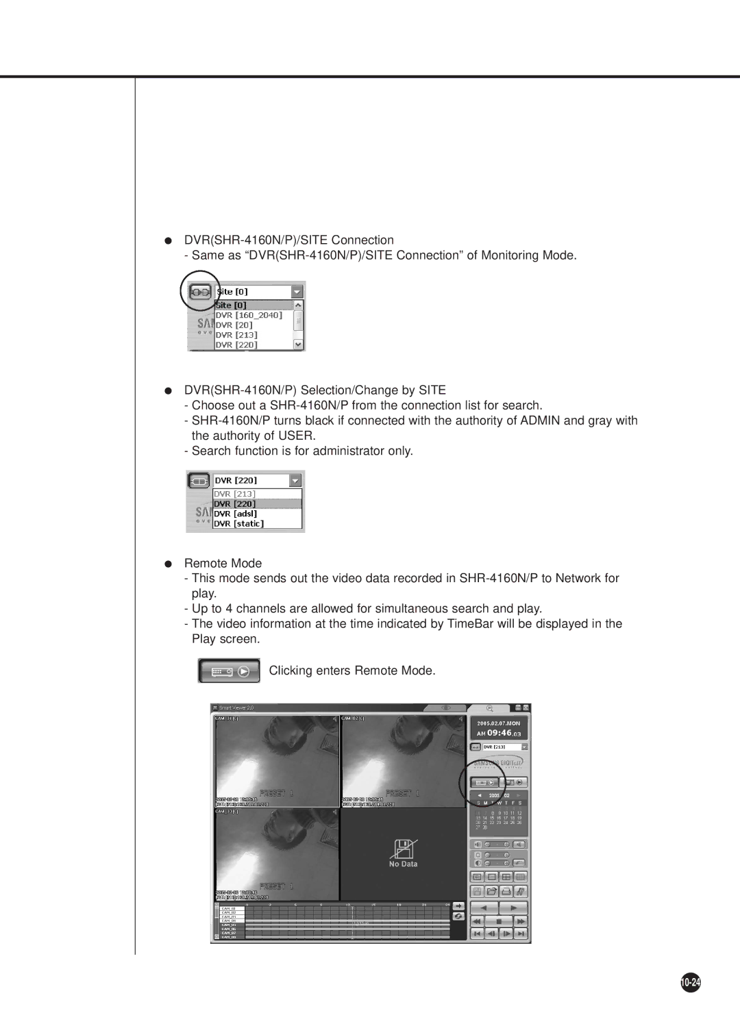 Samsung SHR-4160N, SHR-4160P user manual 10-24 