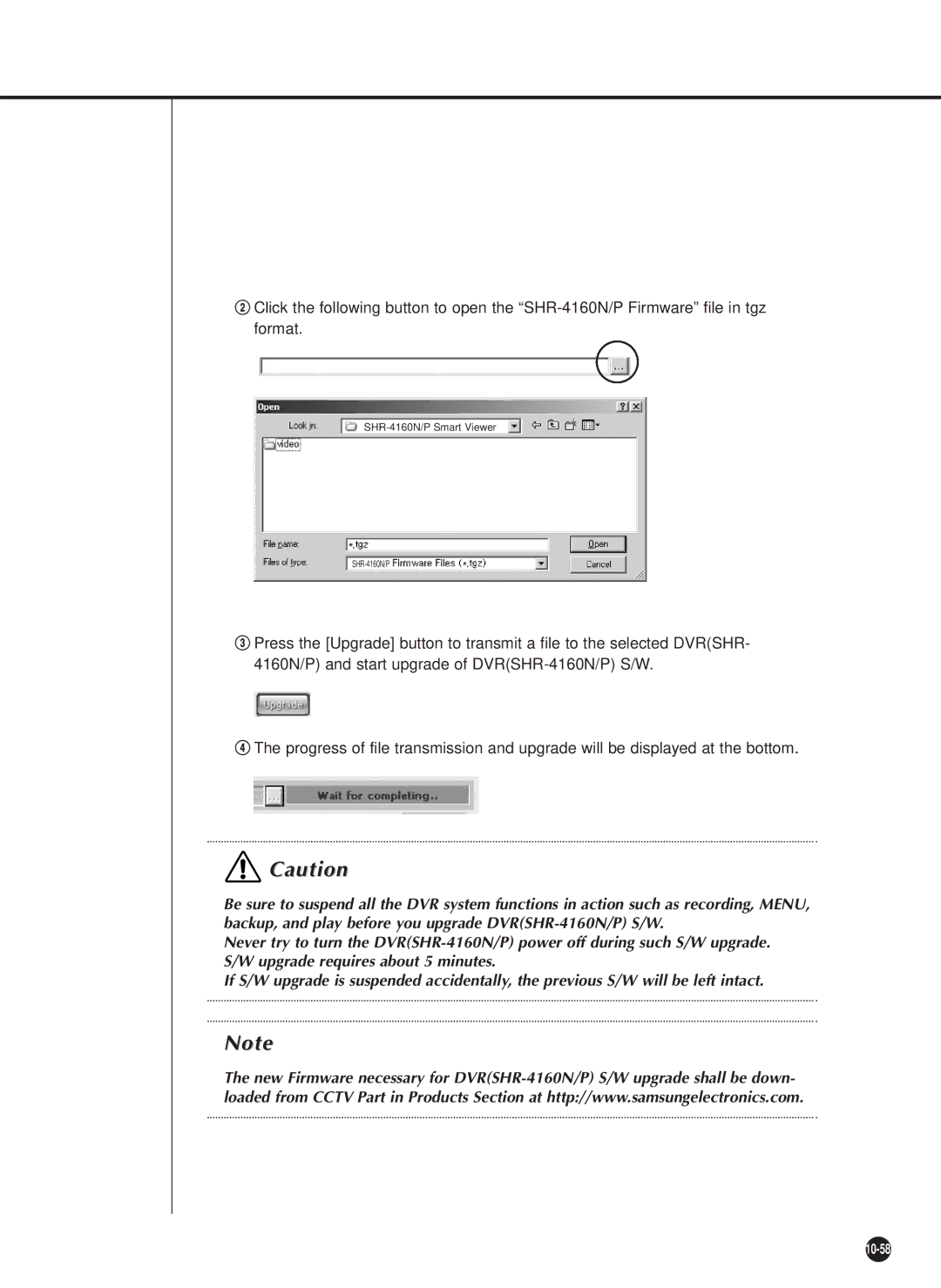 Samsung SHR-4160P/TRK manual 10-58 