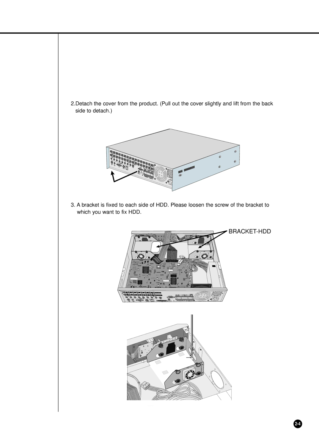 Samsung SHR-4160P/TRK manual Bracket-Hdd 