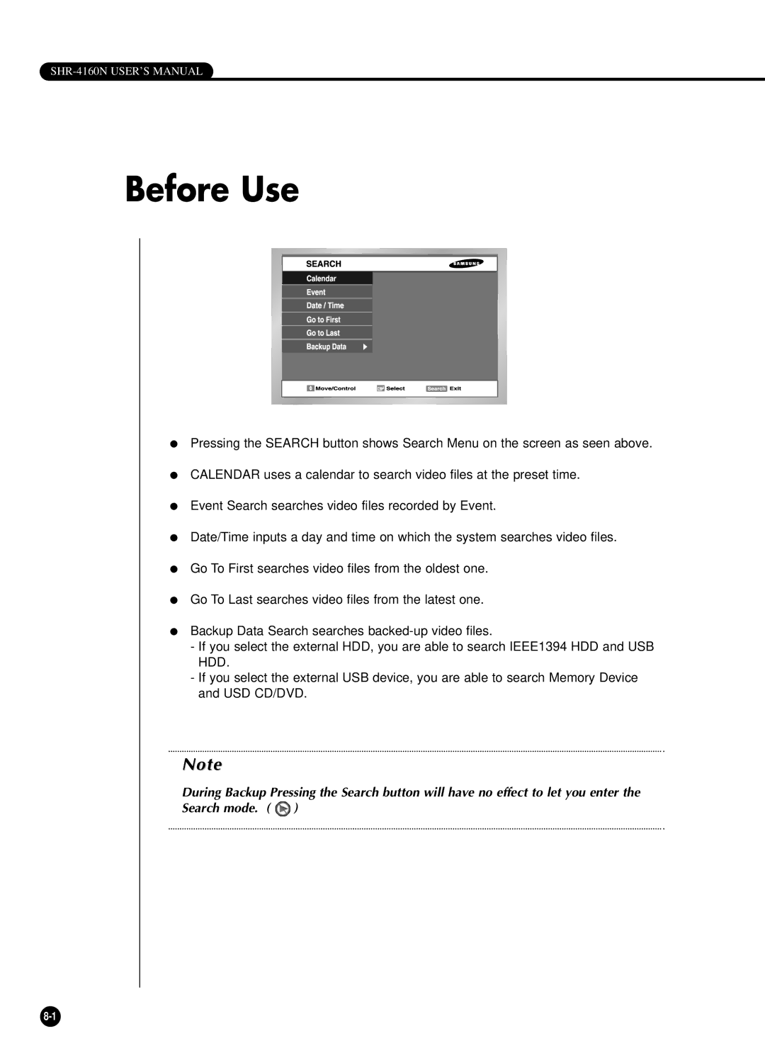 Samsung SHR-4160P/TRK manual Before Use 