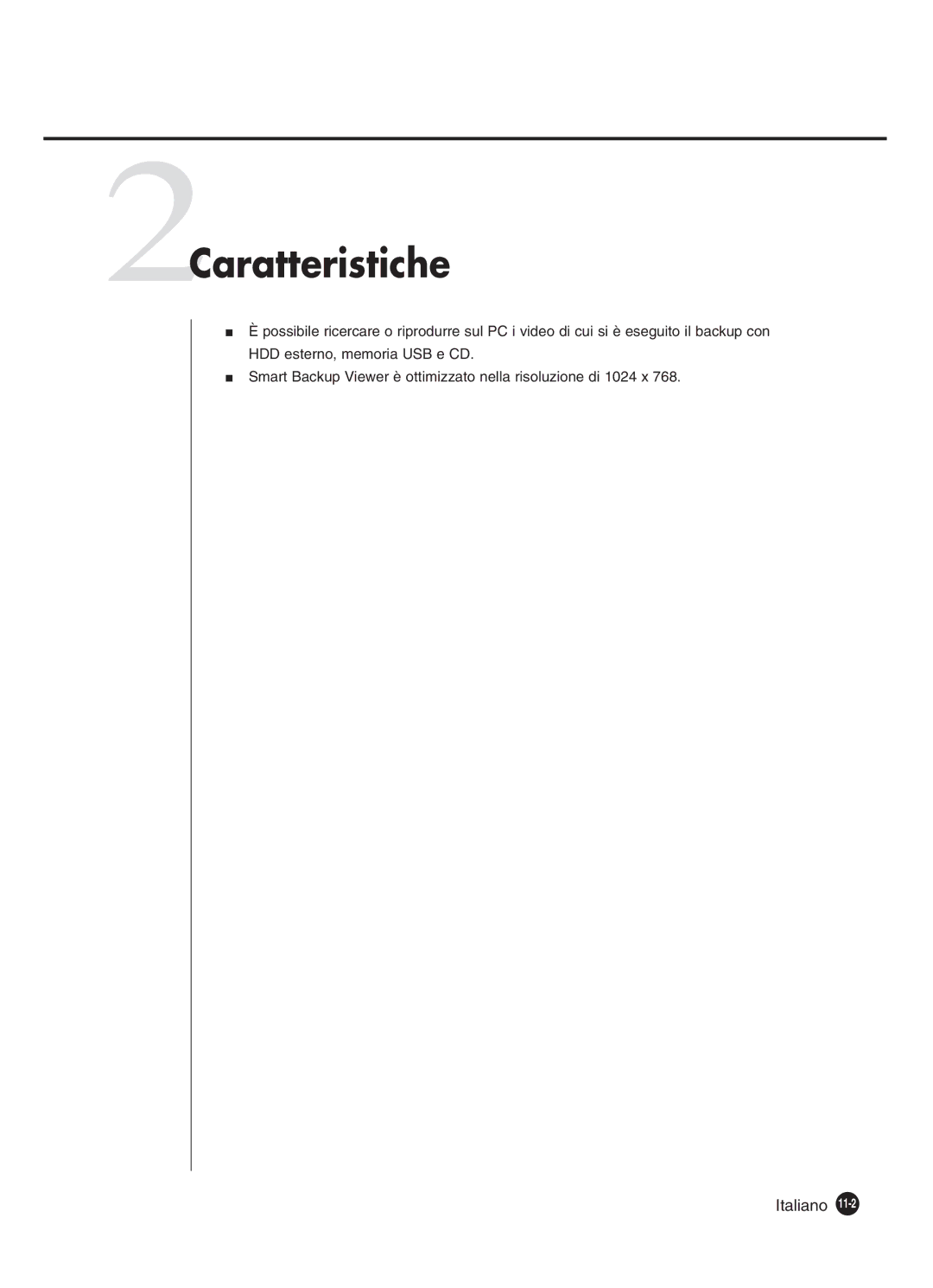 Samsung SHR-4160P manual 2Caratteristiche 