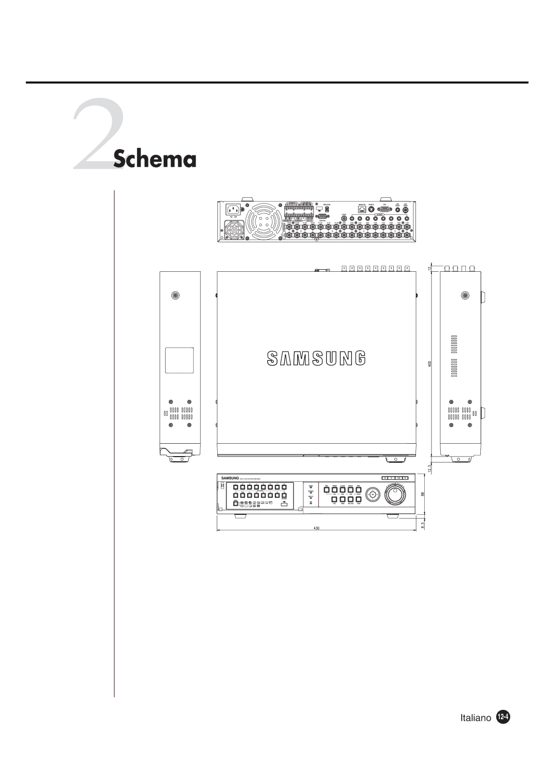 Samsung SHR-4160P manual 2Schema 