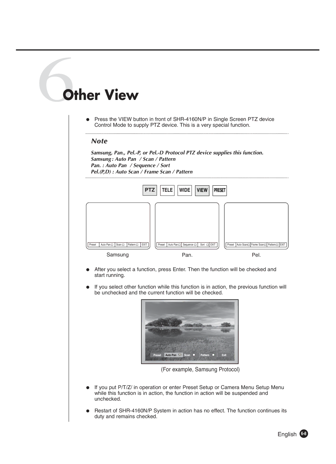 Samsung SHR-4160P manual 6Other View, For example, Samsung Protocol 