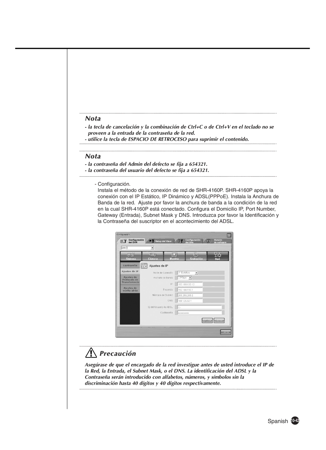 Samsung SHR-4160P manual Nota 