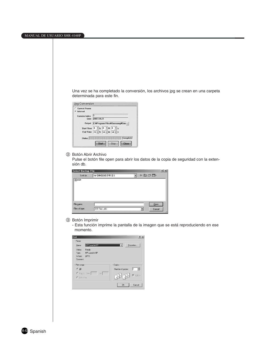 Samsung SHR-4160P manual 11-13Spanish 