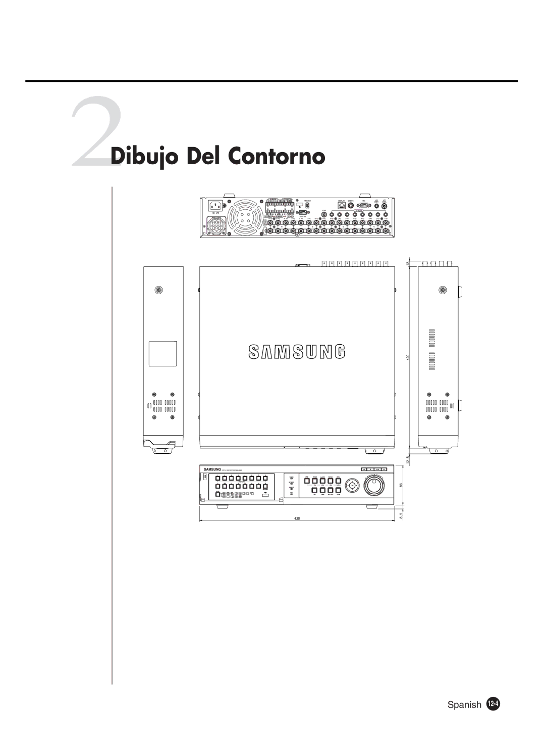 Samsung SHR-4160P manual 2Dibujo Del Contorno 