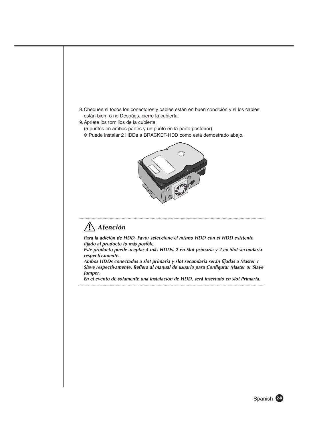 Samsung SHR-4160P manual Atención 