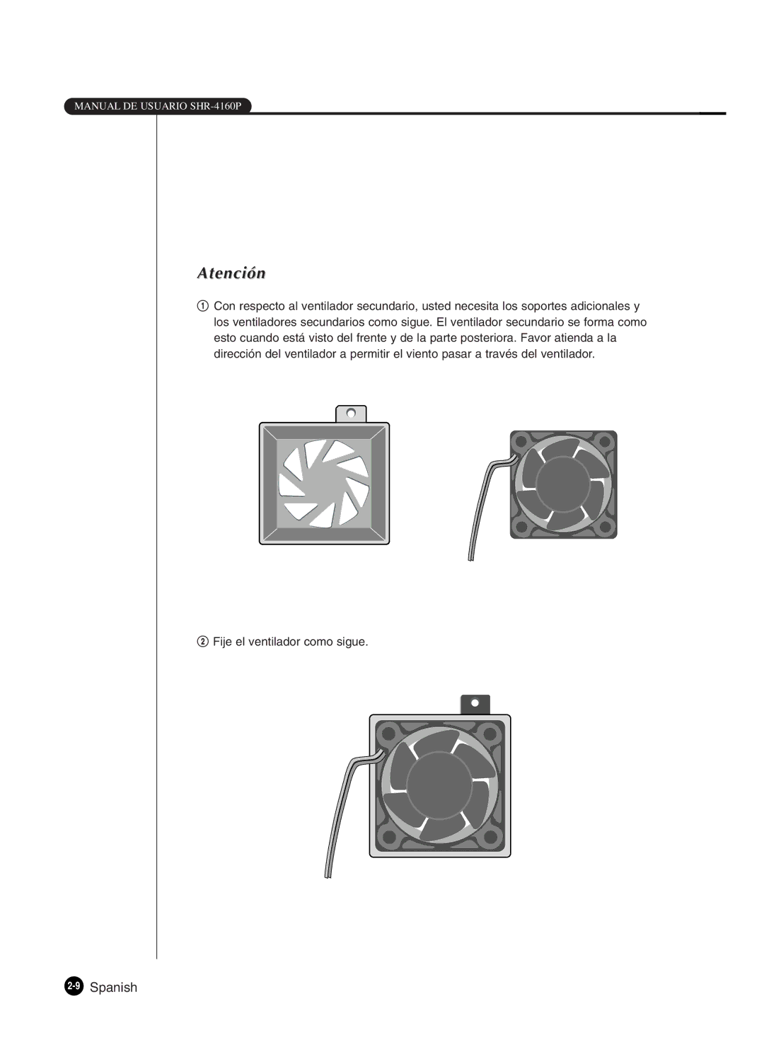 Samsung SHR-4160P manual 9Spanish 