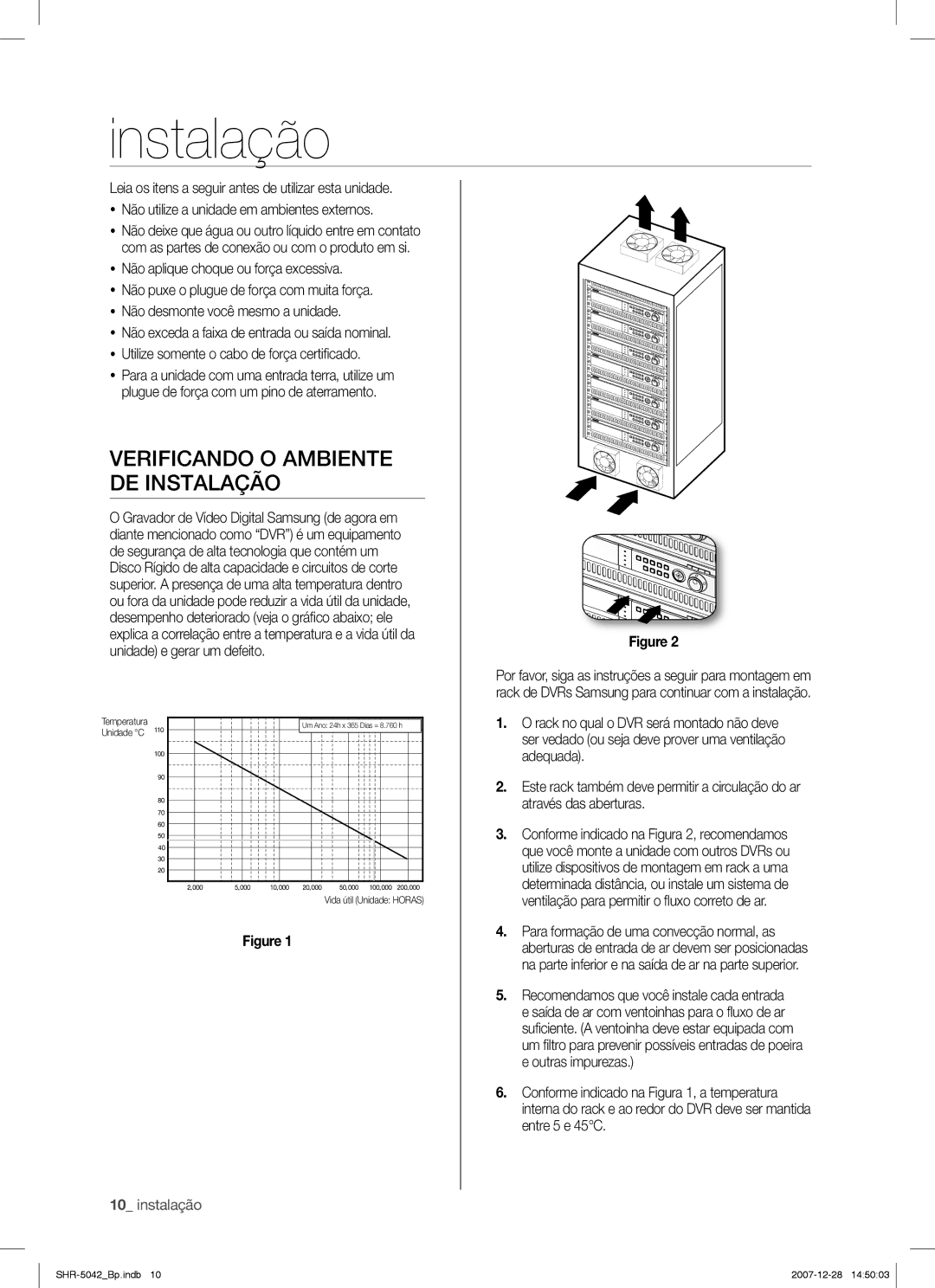 Samsung SHR-5040 user manual Verificando O Ambiente DE Instalação 