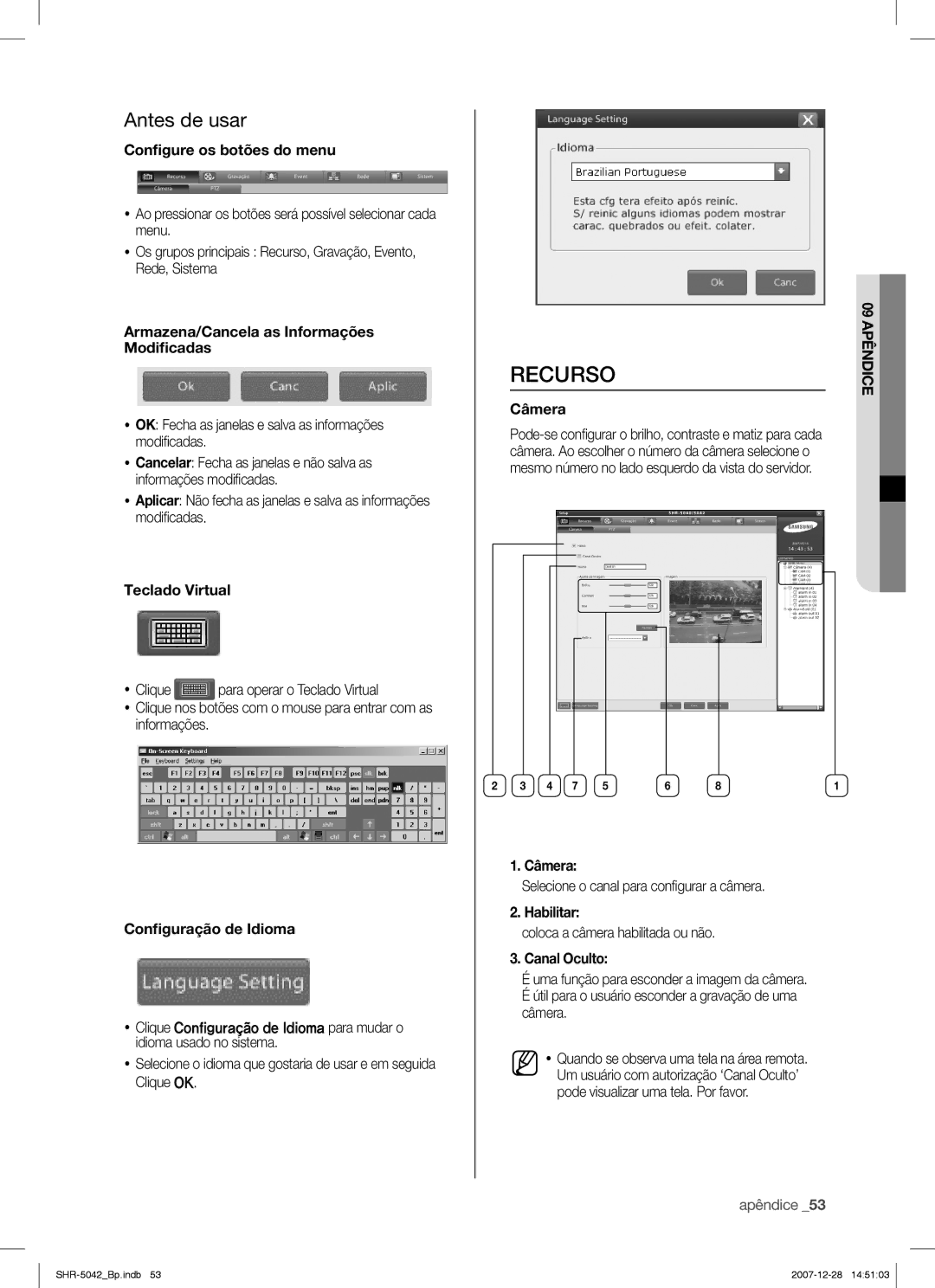 Samsung SHR-5040 user manual Antes de usar 