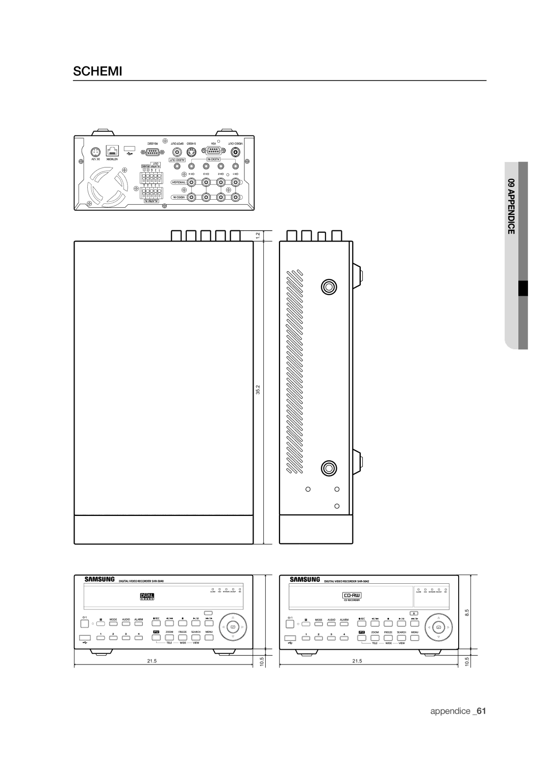 Samsung SHR-5042P/XET, SHR-5040P/XET manual Schemi 